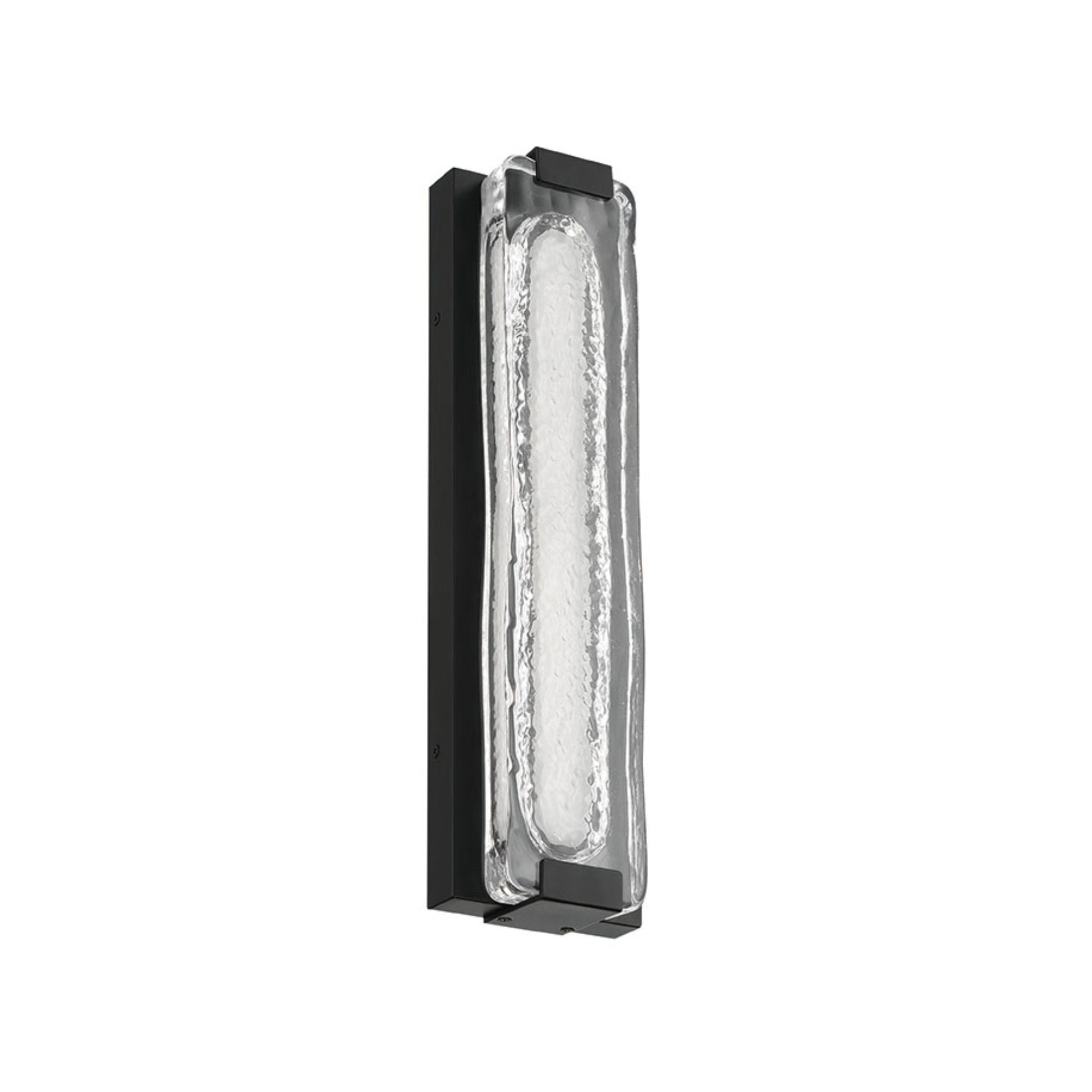 Eurofase Hiltic 17.5 in. Outdoor Sconce, Matte Black with Crystal Accents