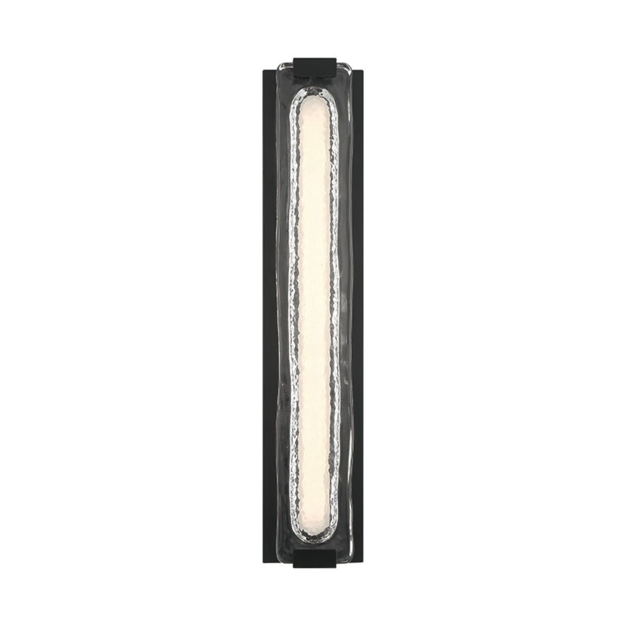 Eurofase Hiltic Outdoor Sconce, Matte Black with Crystal Accents