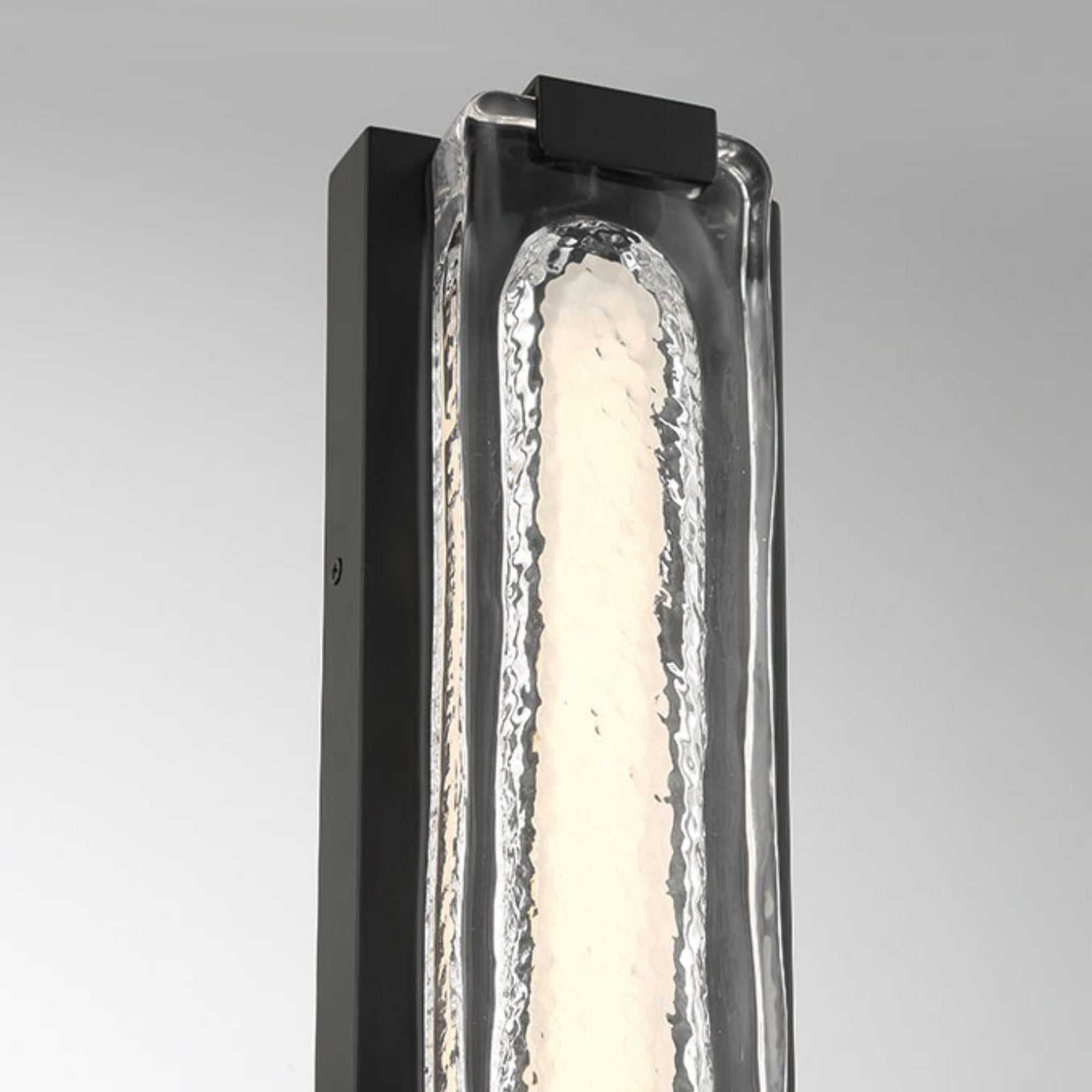 Eurofase Hiltic 24 in. Outdoor Sconce, Matte Black with Crystal Accents