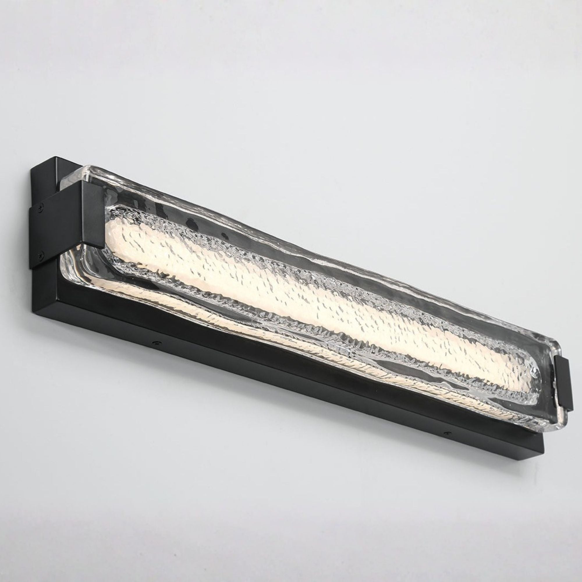 Eurofase Hiltic 24 in. Outdoor Sconce, Matte Black with Crystal Accents