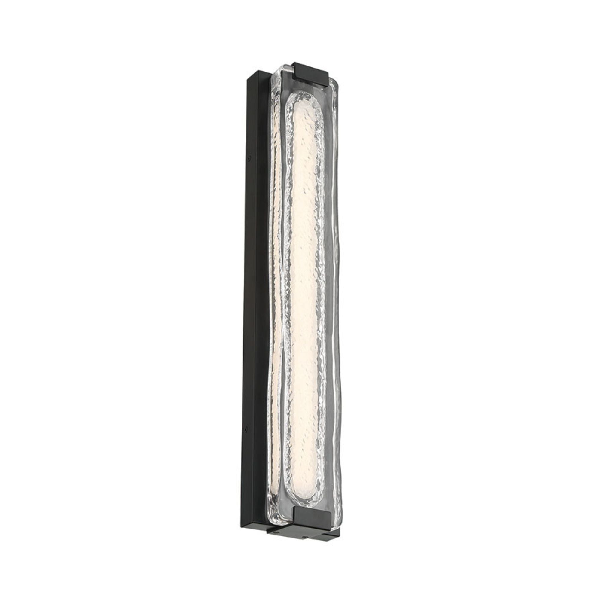 Eurofase Hiltic 24 in. Outdoor Sconce, Matte Black with Crystal Accents