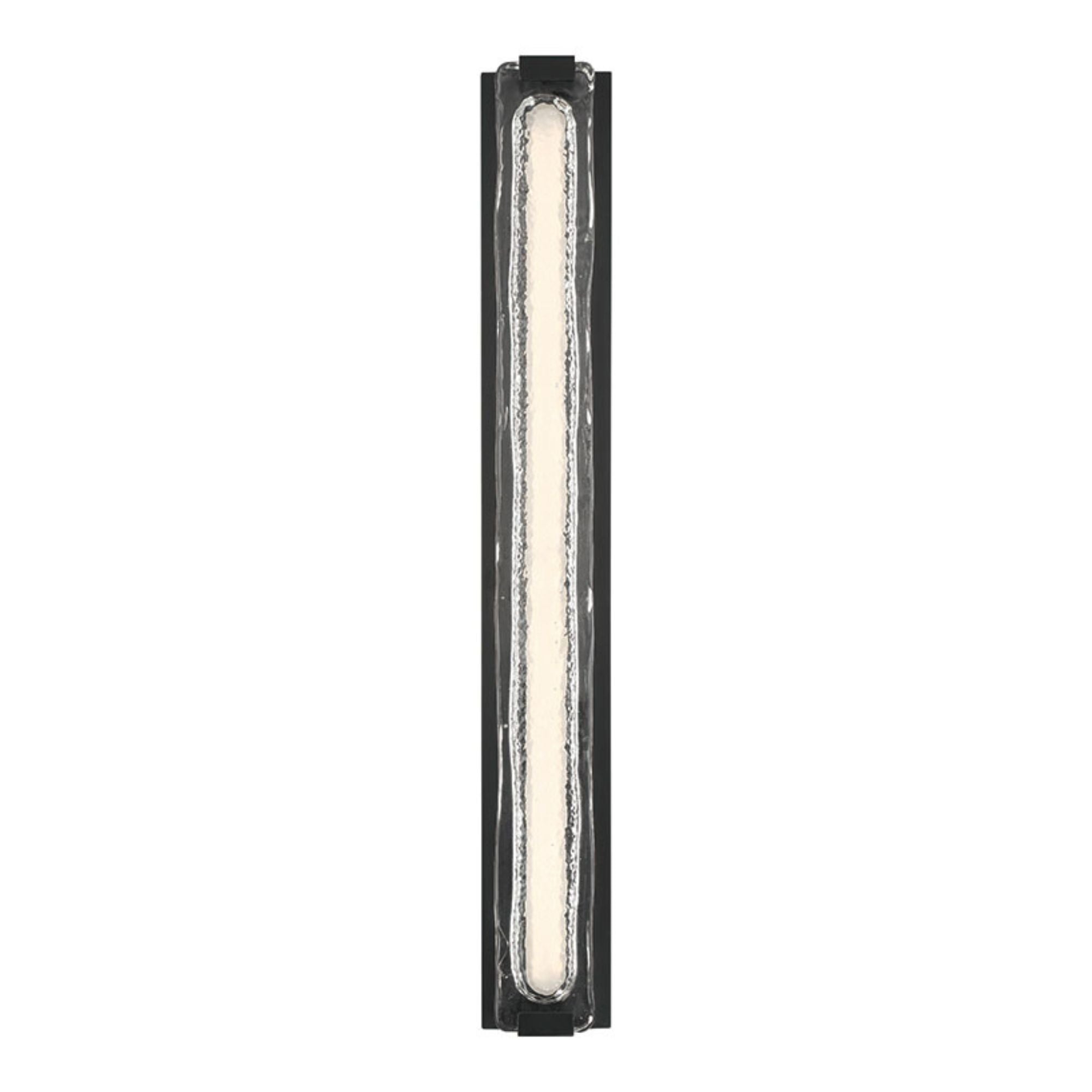 Eurofase Hiltic Outdoor Sconce, Matte Black with Crystal Accents