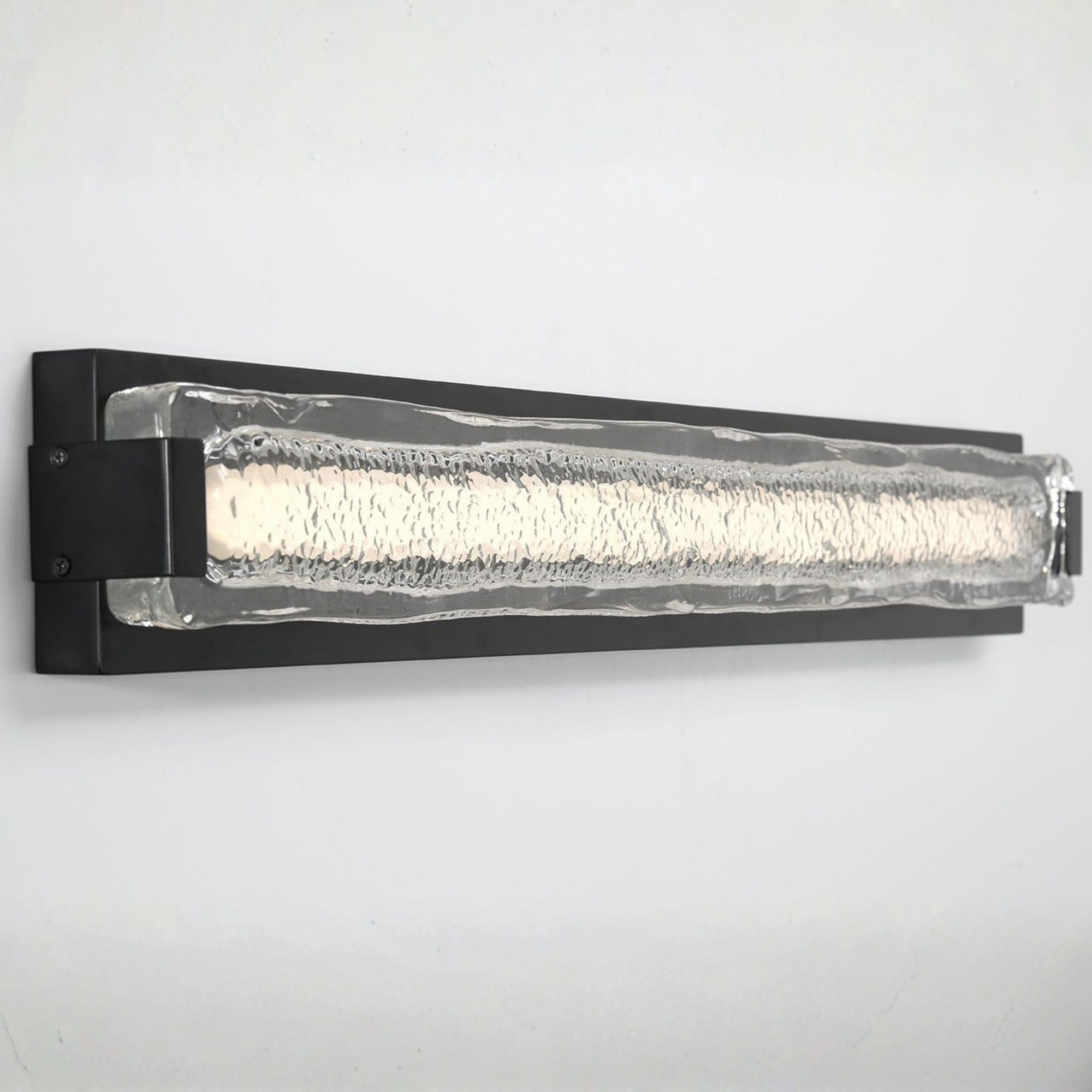 Eurofase Hiltic 36 in. Outdoor Sconce, Matte Black with Crystal Accents