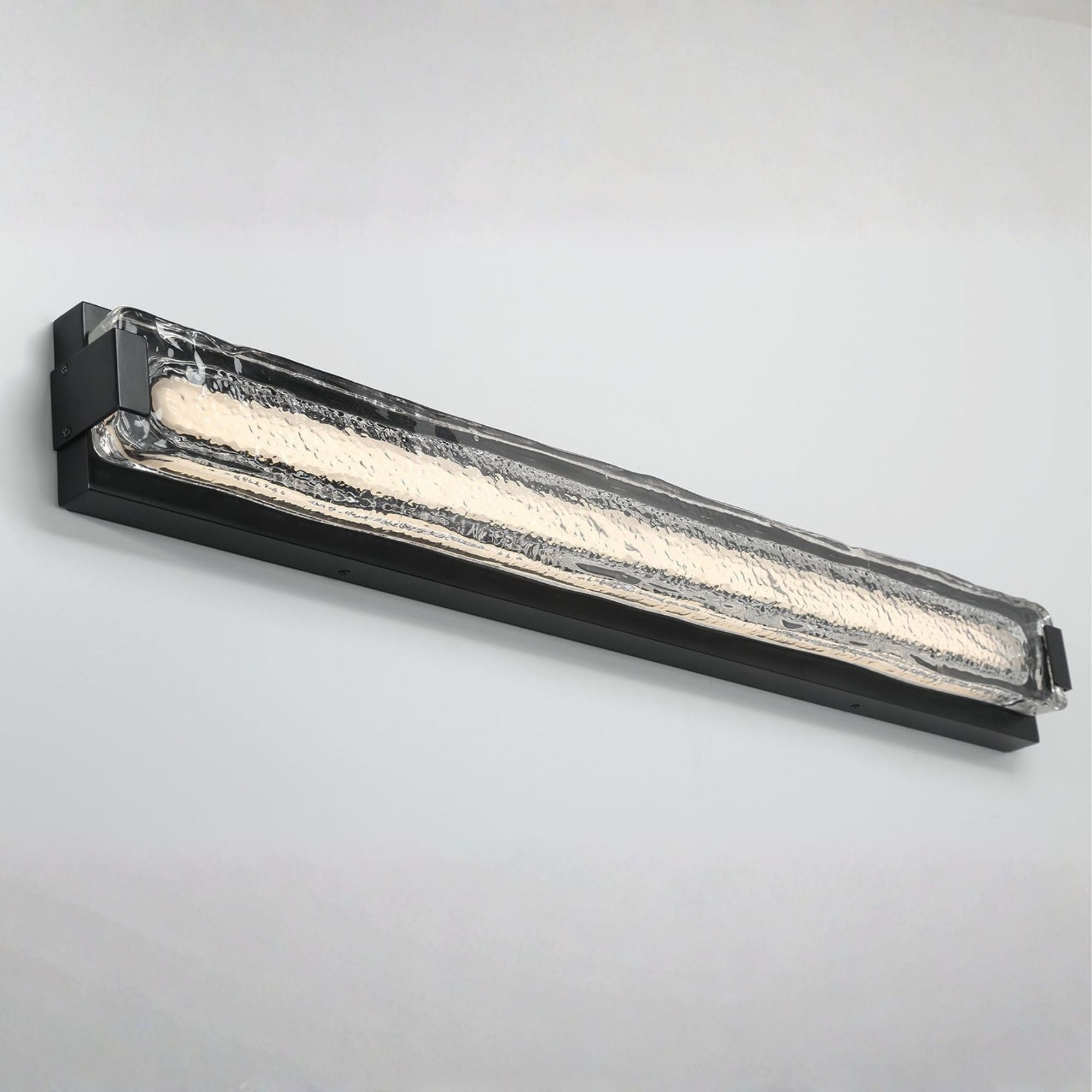 Eurofase Hiltic 36 in. Outdoor Sconce, Matte Black with Crystal Accents