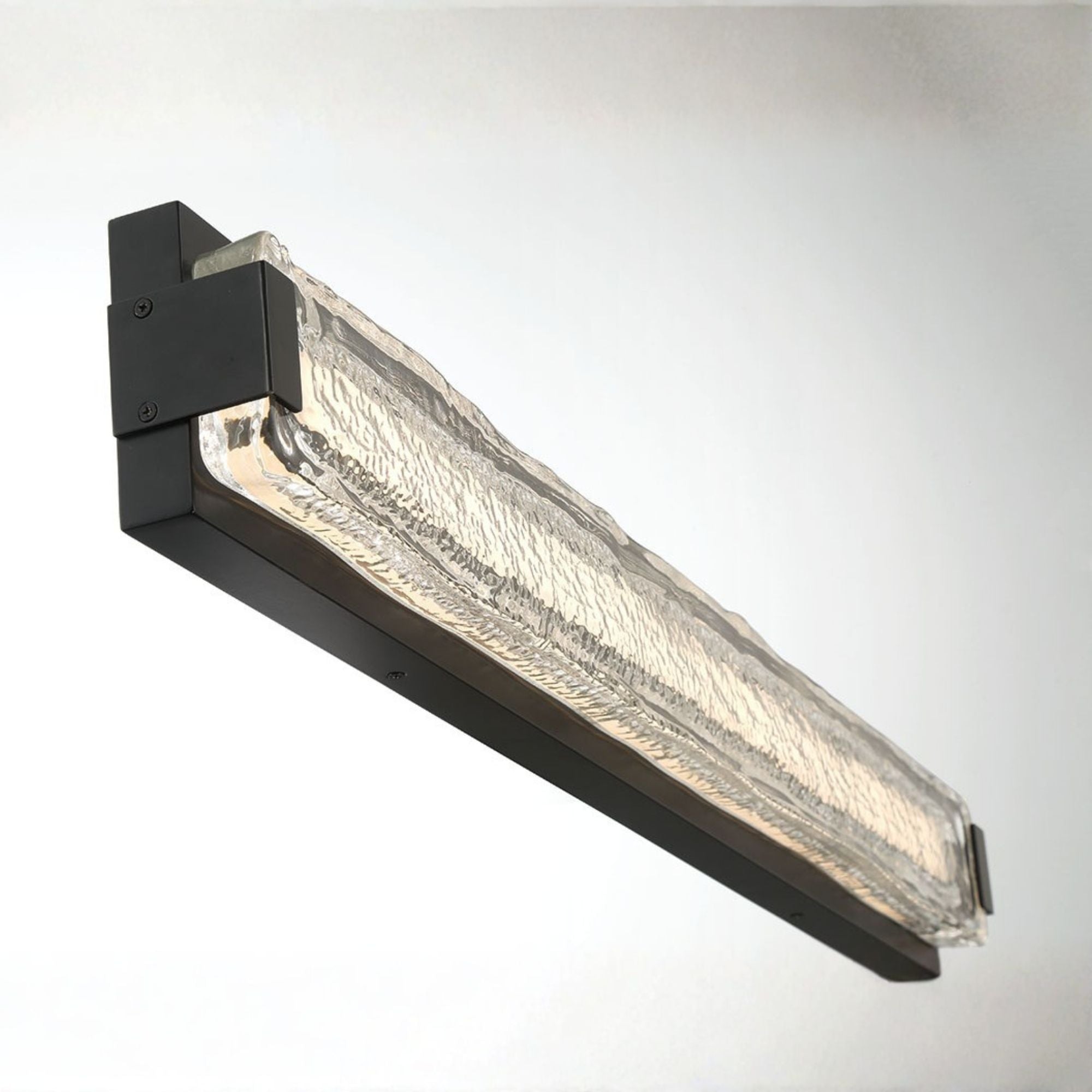 Eurofase Hiltic 36 in. Outdoor Sconce, Matte Black with Crystal Accents