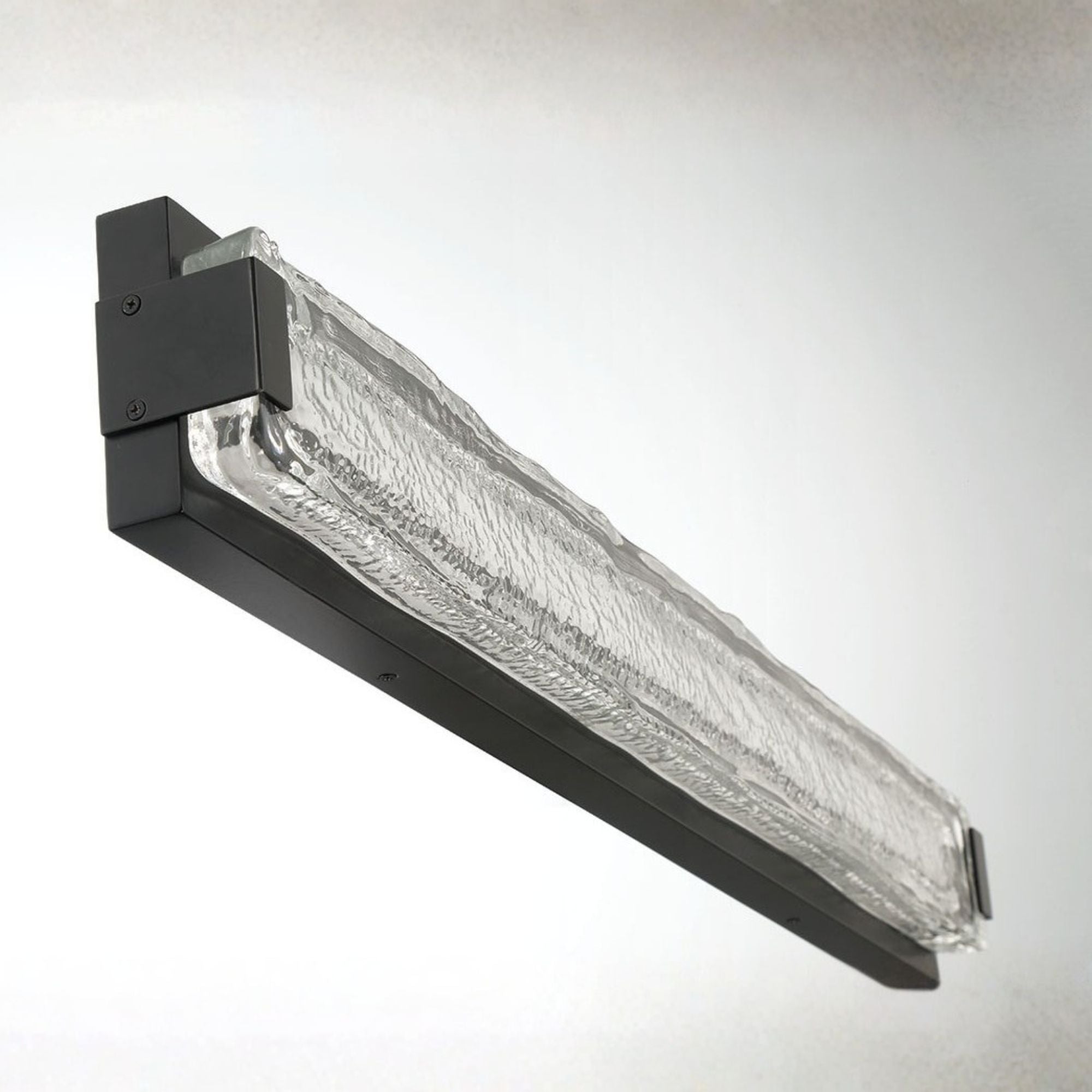Eurofase Hiltic 36 in. Outdoor Sconce, Matte Black with Crystal Accents