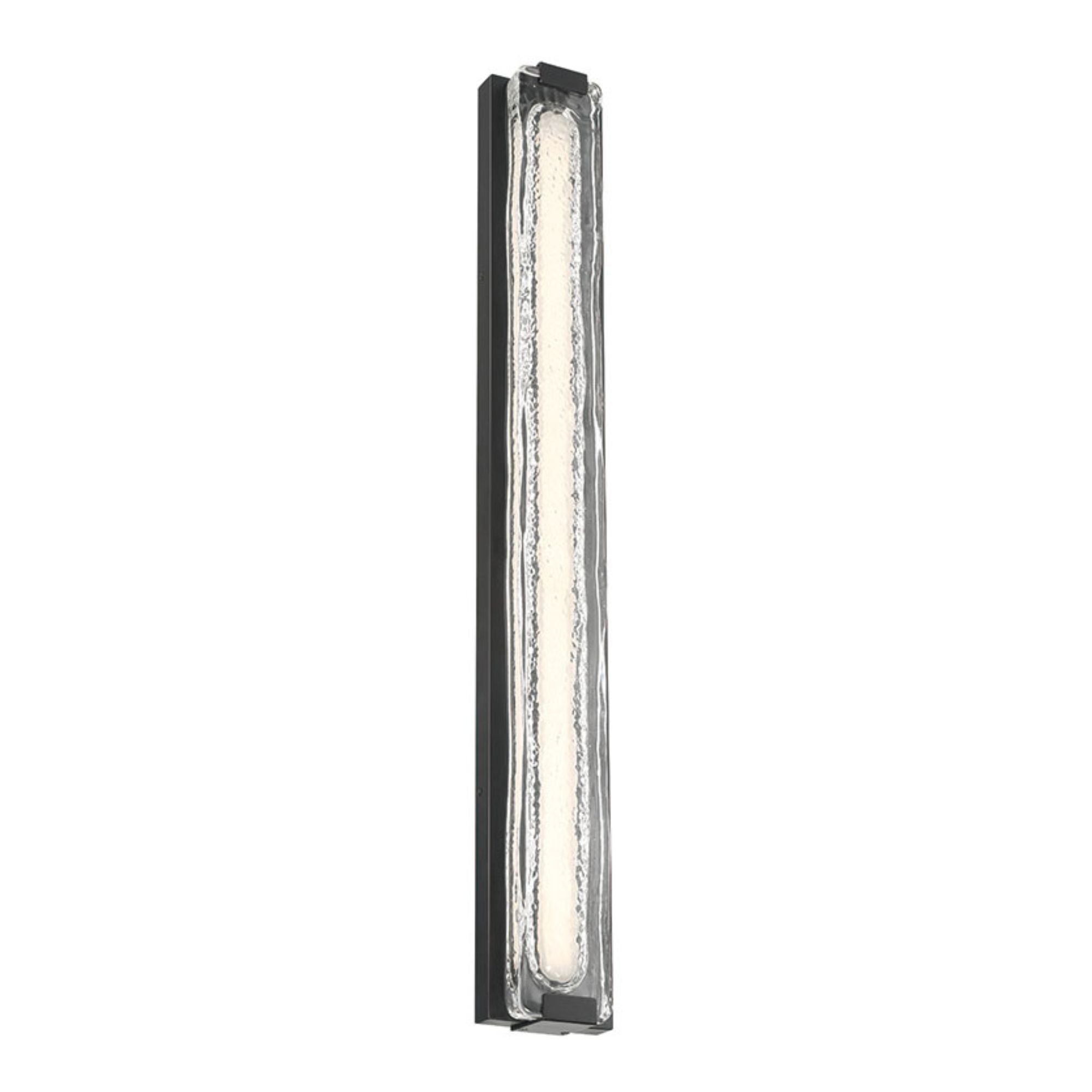 Eurofase Hiltic 36 in. Outdoor Sconce, Matte Black with Crystal Accents