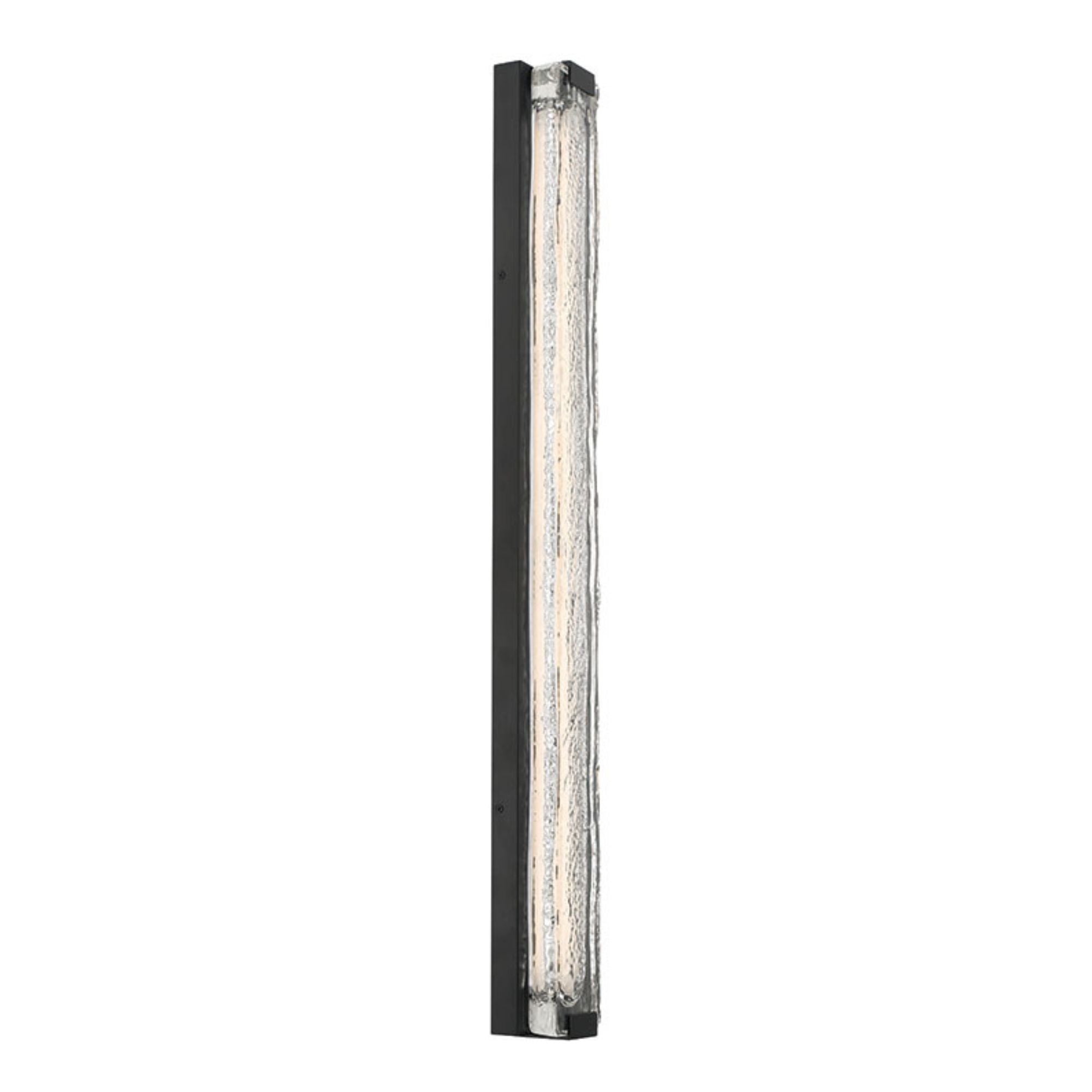 Eurofase Hiltic 36 in. Outdoor Sconce, Matte Black with Crystal Accents