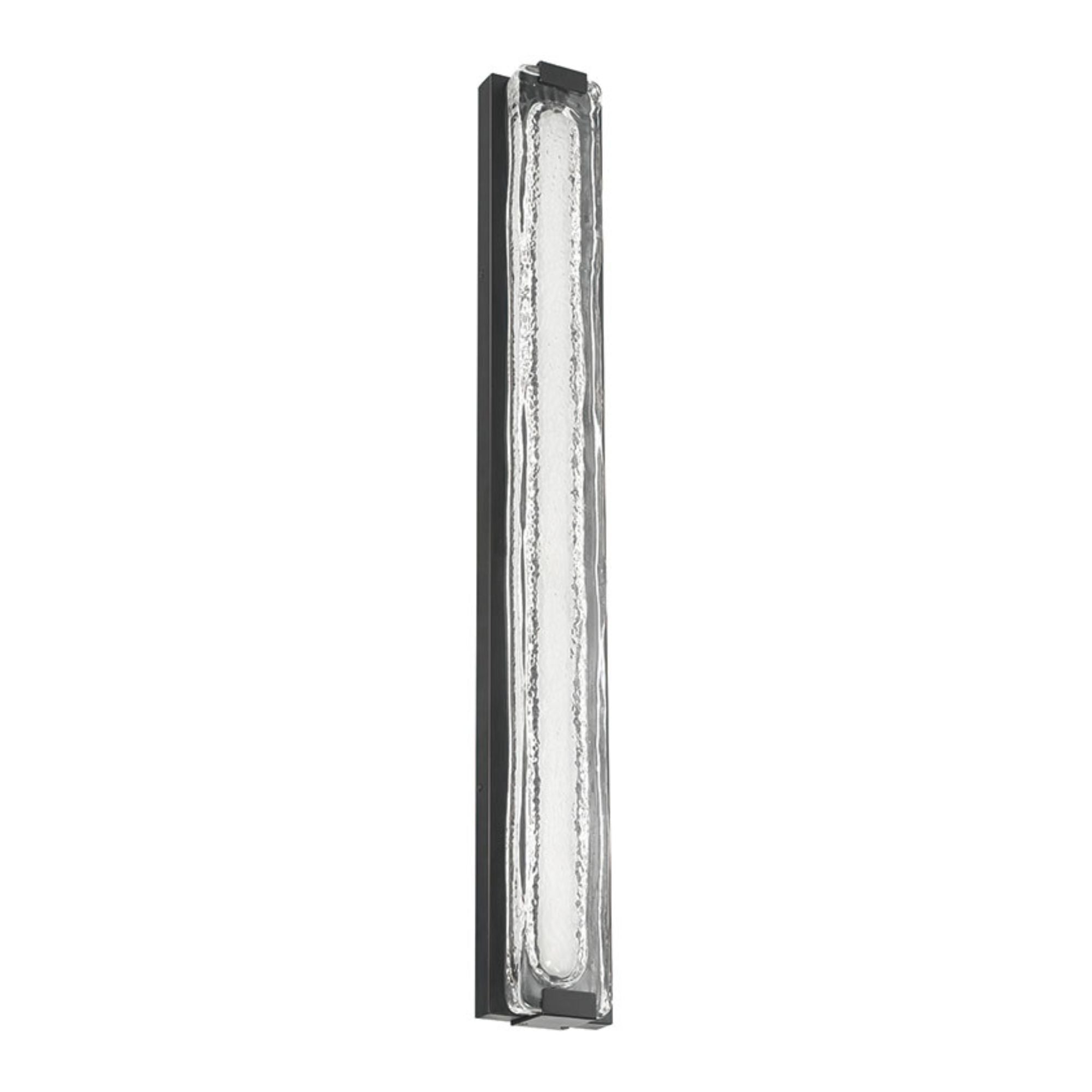 Eurofase Hiltic 36 in. Outdoor Sconce, Matte Black with Crystal Accents