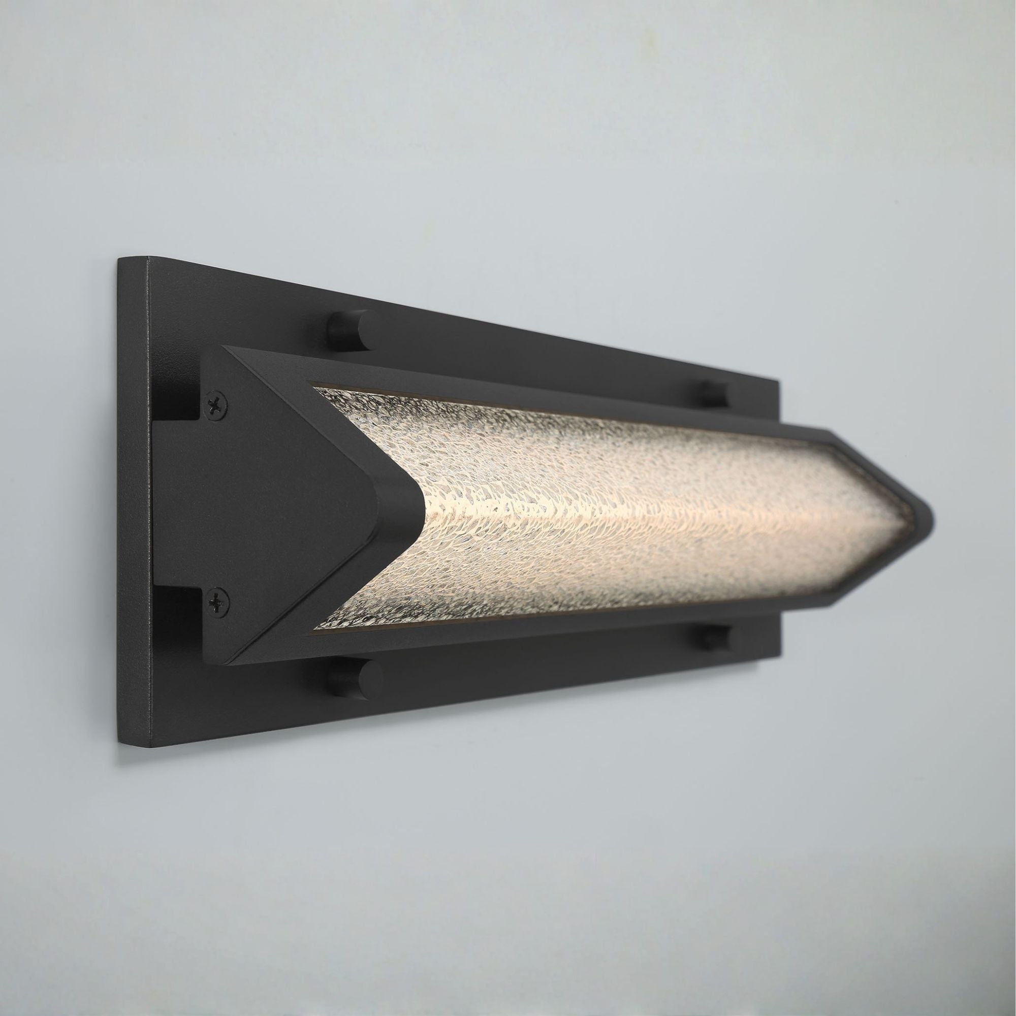 Eurofase Hy50 16in. Outdoor Sconce, Sand Black, Integrated LED