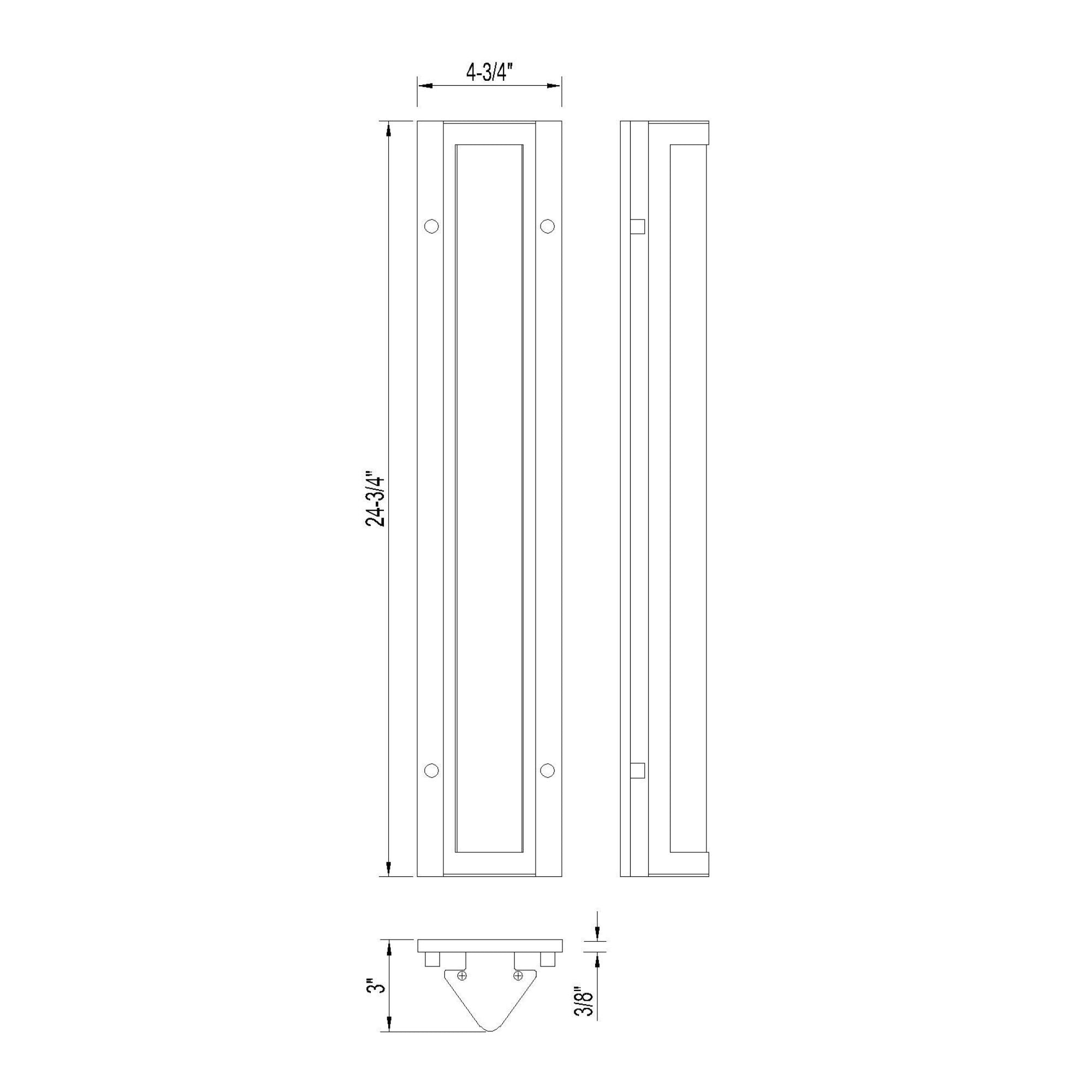 Eurofase Hy50 24.63 in. Outdoor Sconce, Sand Black, Integrated LED