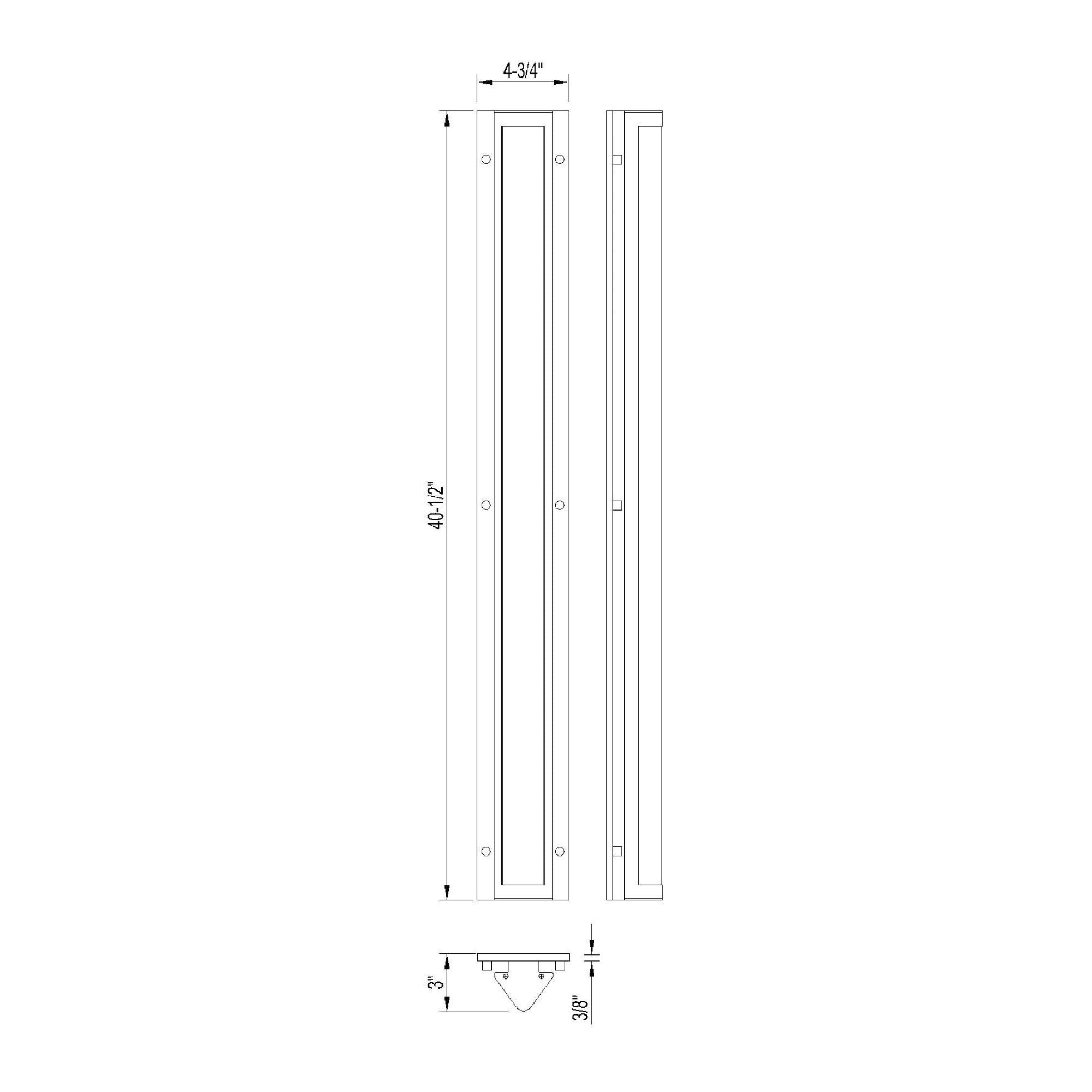 Eurofase Hy50 40.38 in. Outdoor Sconce, Sand Black, Integrated LED