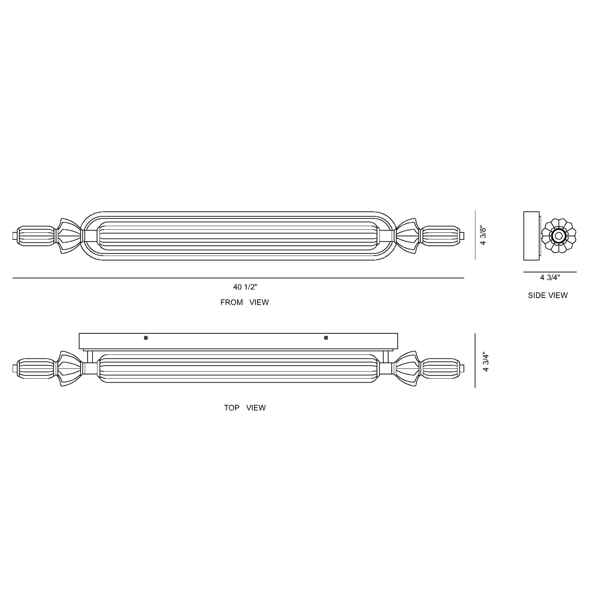 Lansdowne 39" LED Vanity, Nickel Finish