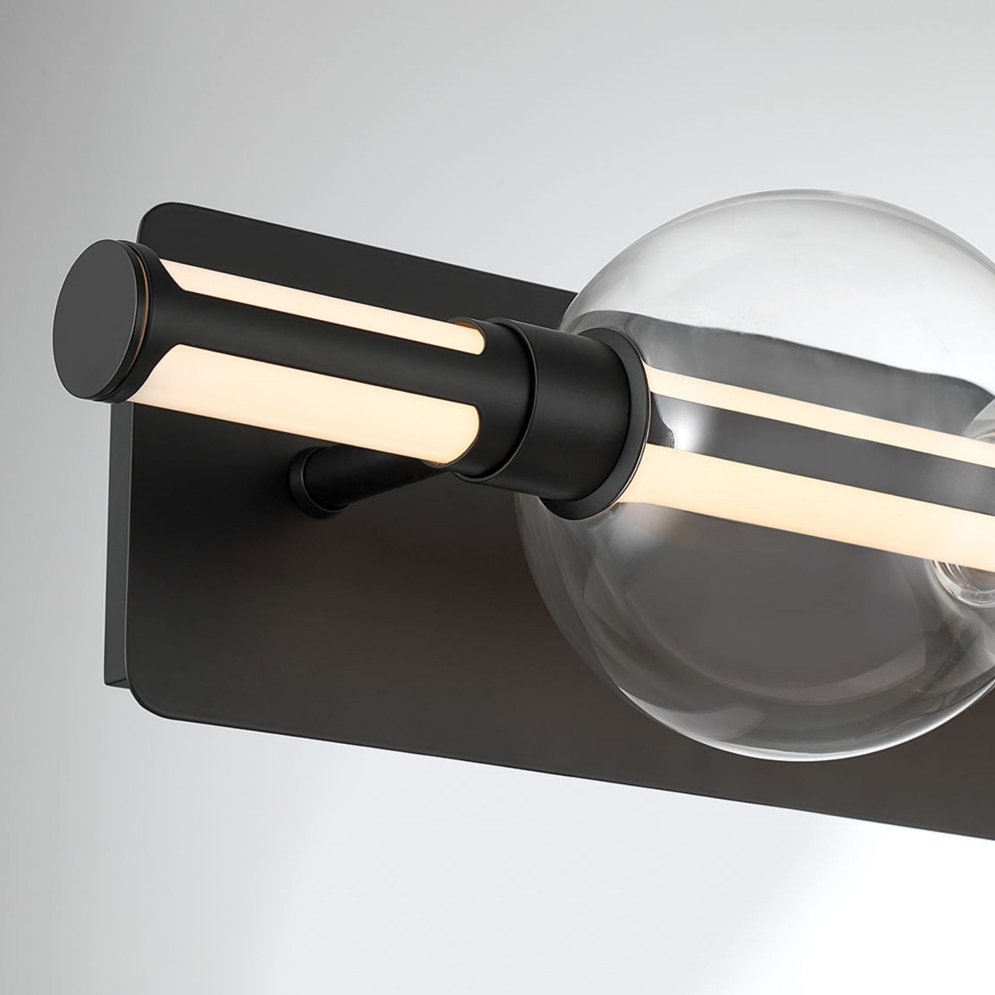 Eurofase Lucent 26 in. Integrated LED 3-CCT Bathroom Vanity Light, Matte Black