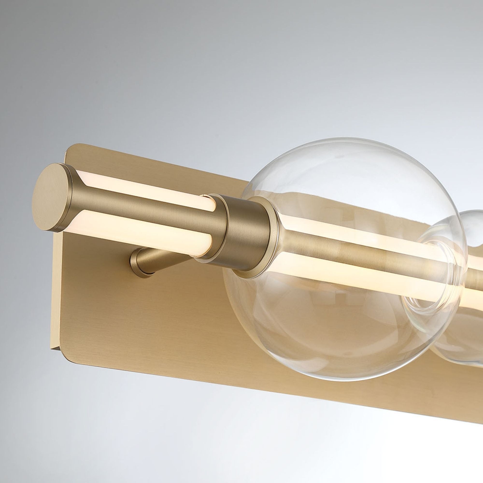 Eurofase Lucent 26 in. Integrated LED 3-CCT Bathroom Vanity Light, Gold