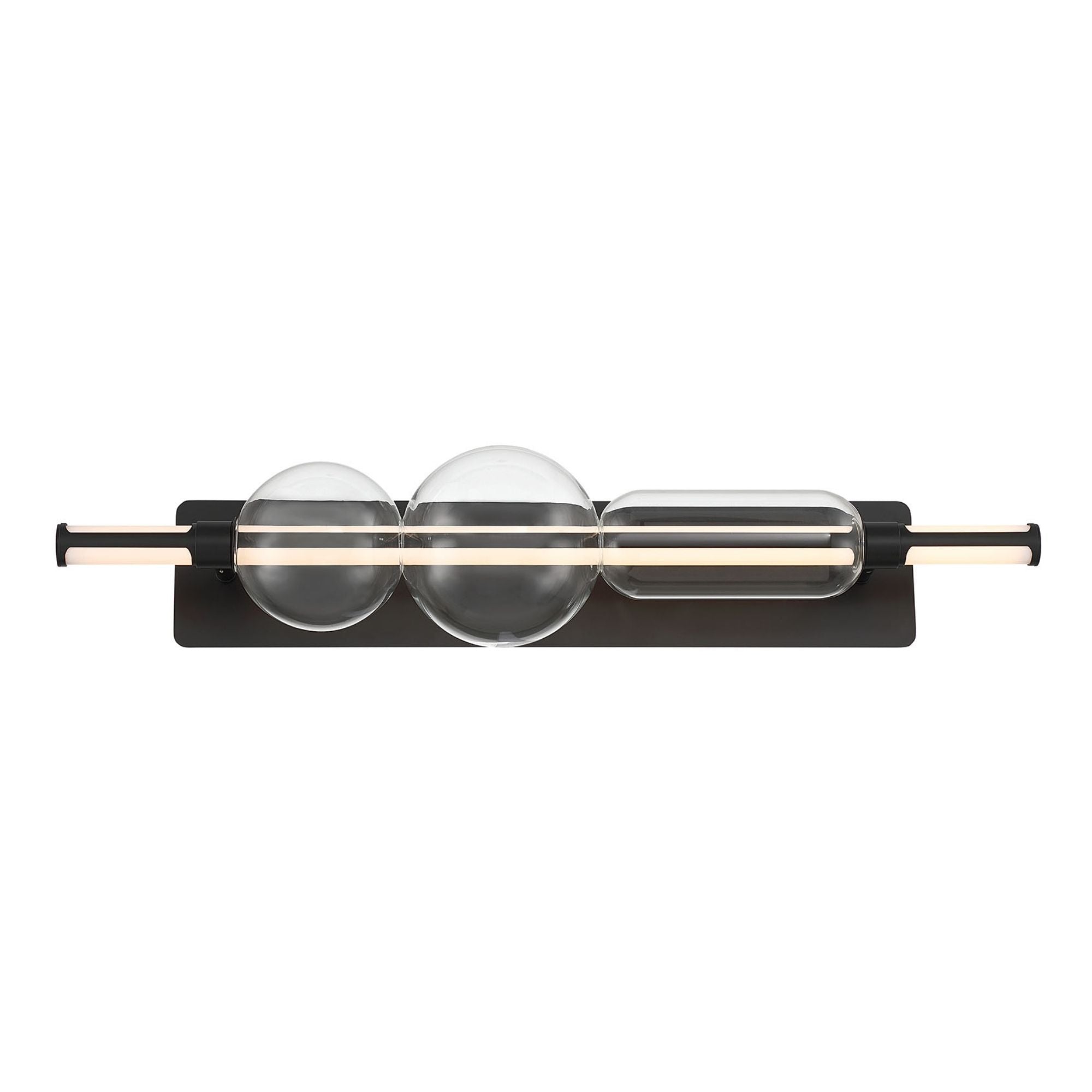 Eurofase Lucent 34 in. Integrated LED 3-CCT Bathroom Vanity Light, Matte Black