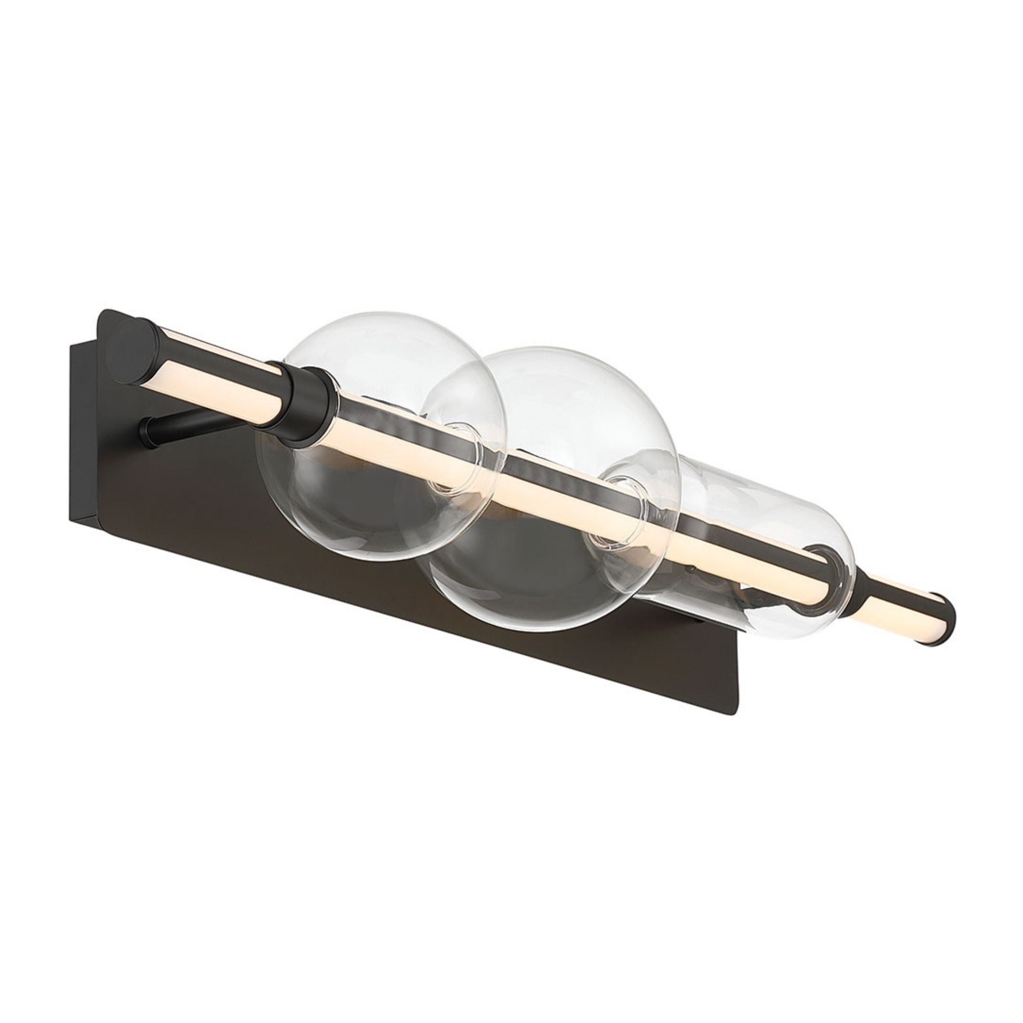 Eurofase Lucent 34 in. Integrated LED 3-CCT Bathroom Vanity Light, Matte Black