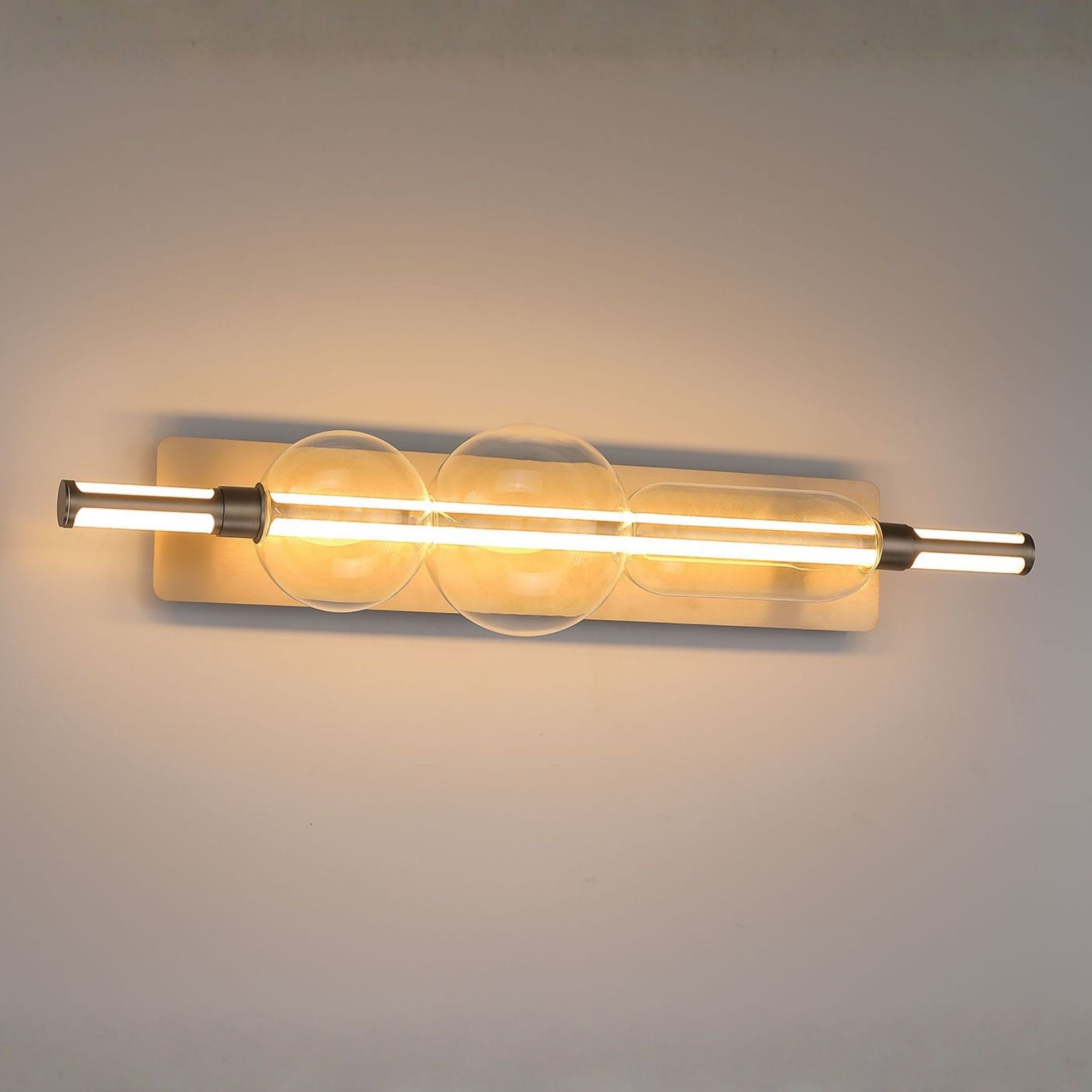 Eurofase Lucent 34 in. Integrated LED 3-CCT Bathroom Vanity Light, Satin Nickel