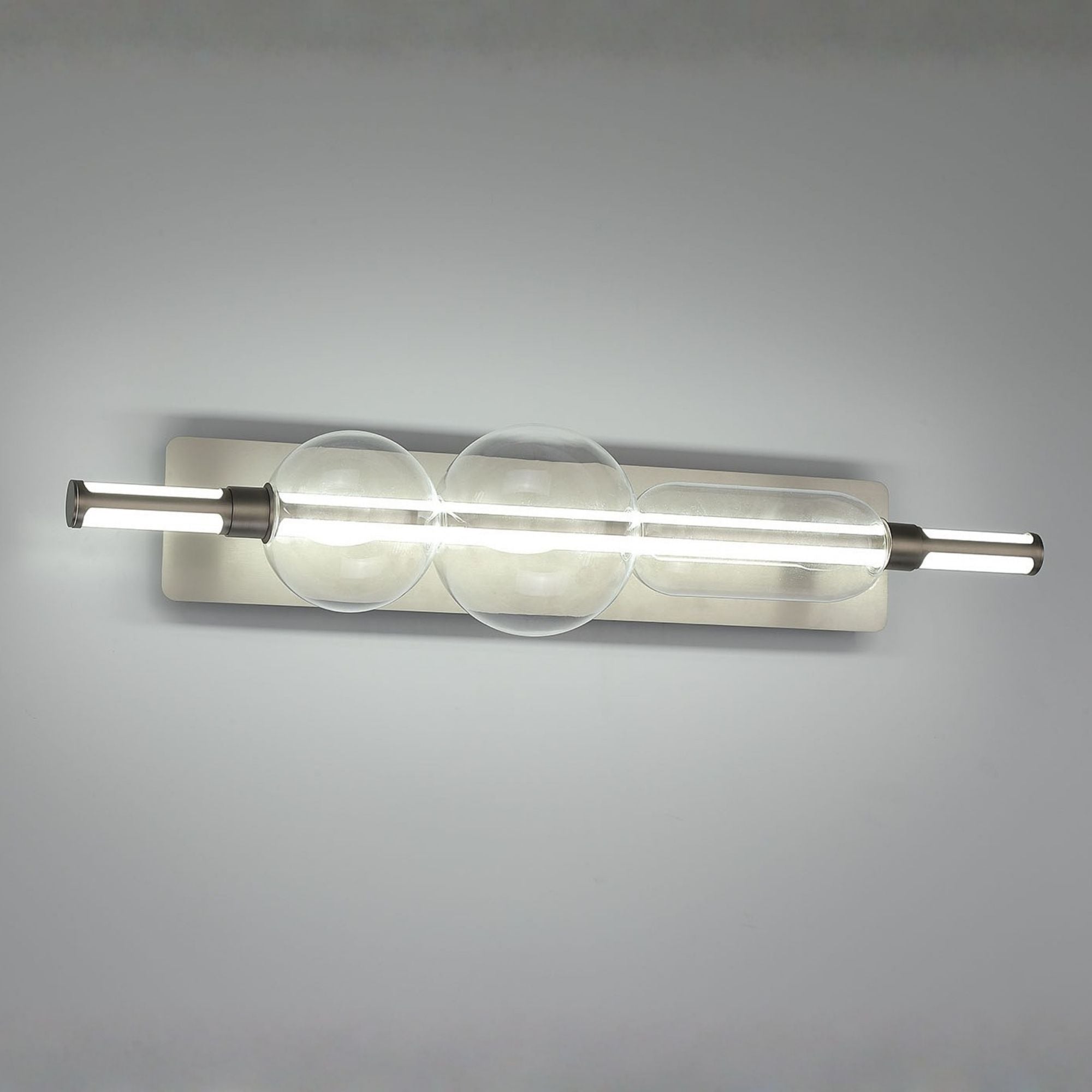 Eurofase Lucent 34 in. Integrated LED 3-CCT Bathroom Vanity Light, Satin Nickel