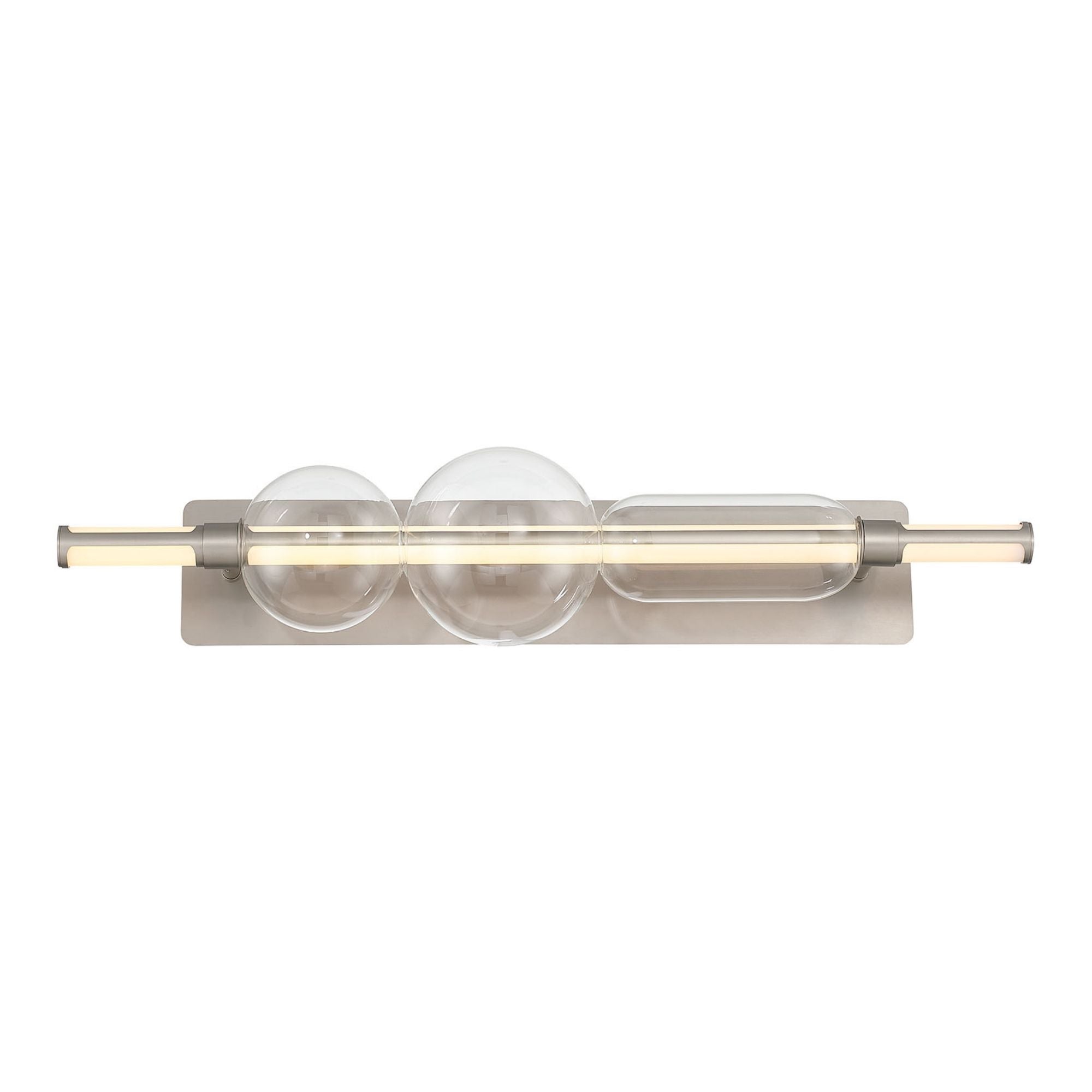 Eurofase Lucent 34 in. Integrated LED 3-CCT Bathroom Vanity Light, Satin Nickel