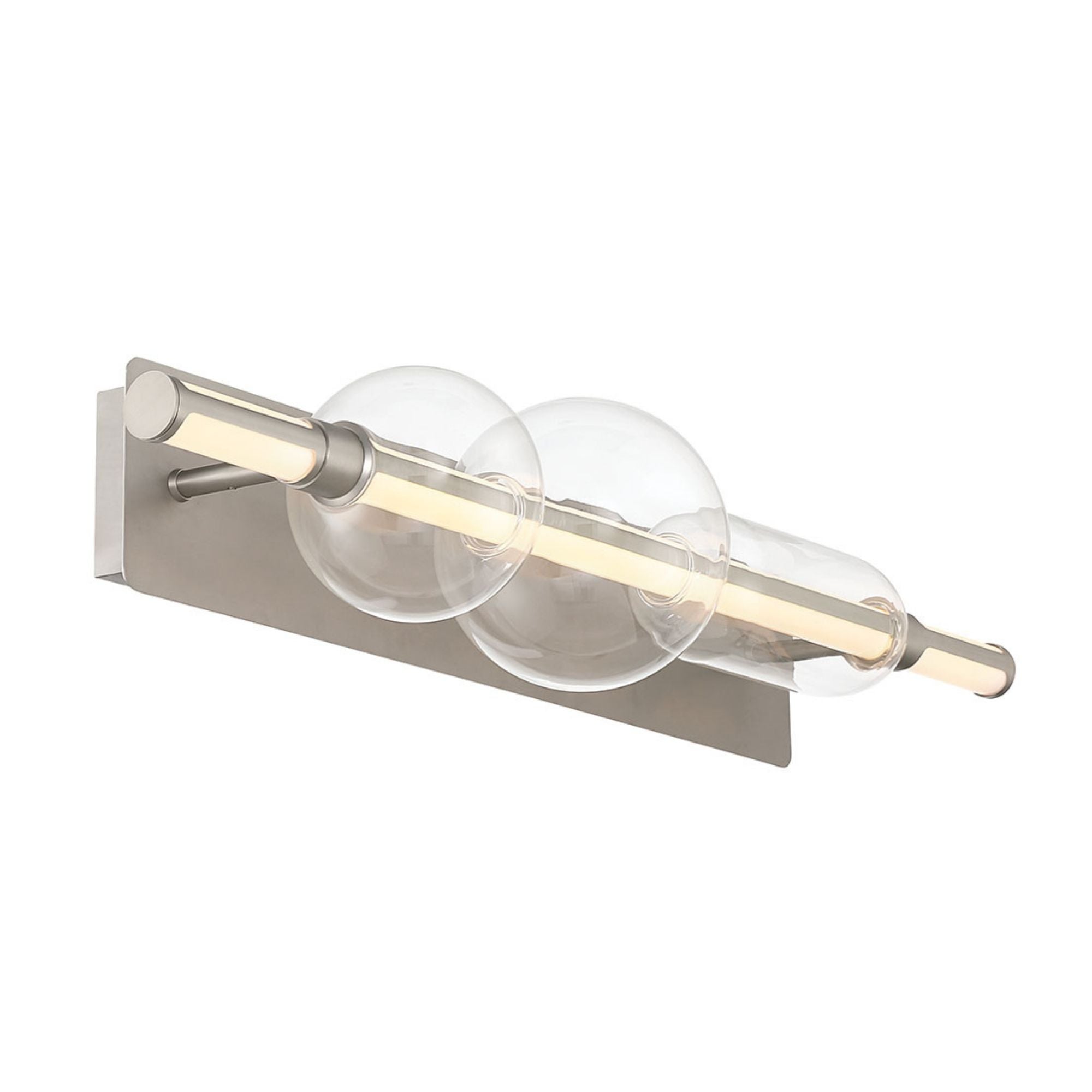 Eurofase Lucent 34 in. Integrated LED 3-CCT Bathroom Vanity Light, Satin Nickel