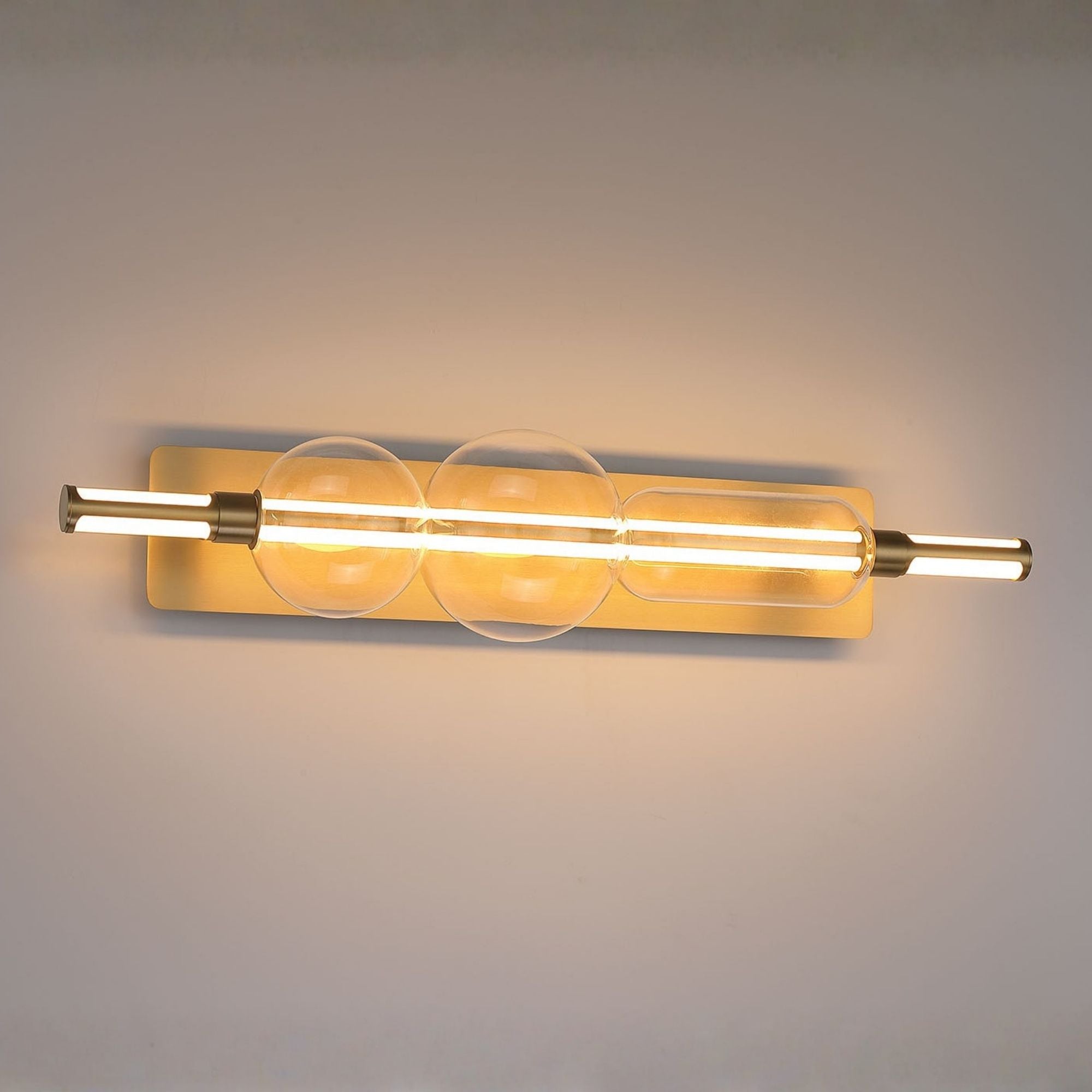 Eurofase Lucent 34 in. Integrated LED 3-CCT Bathroom Vanity Light, Gold