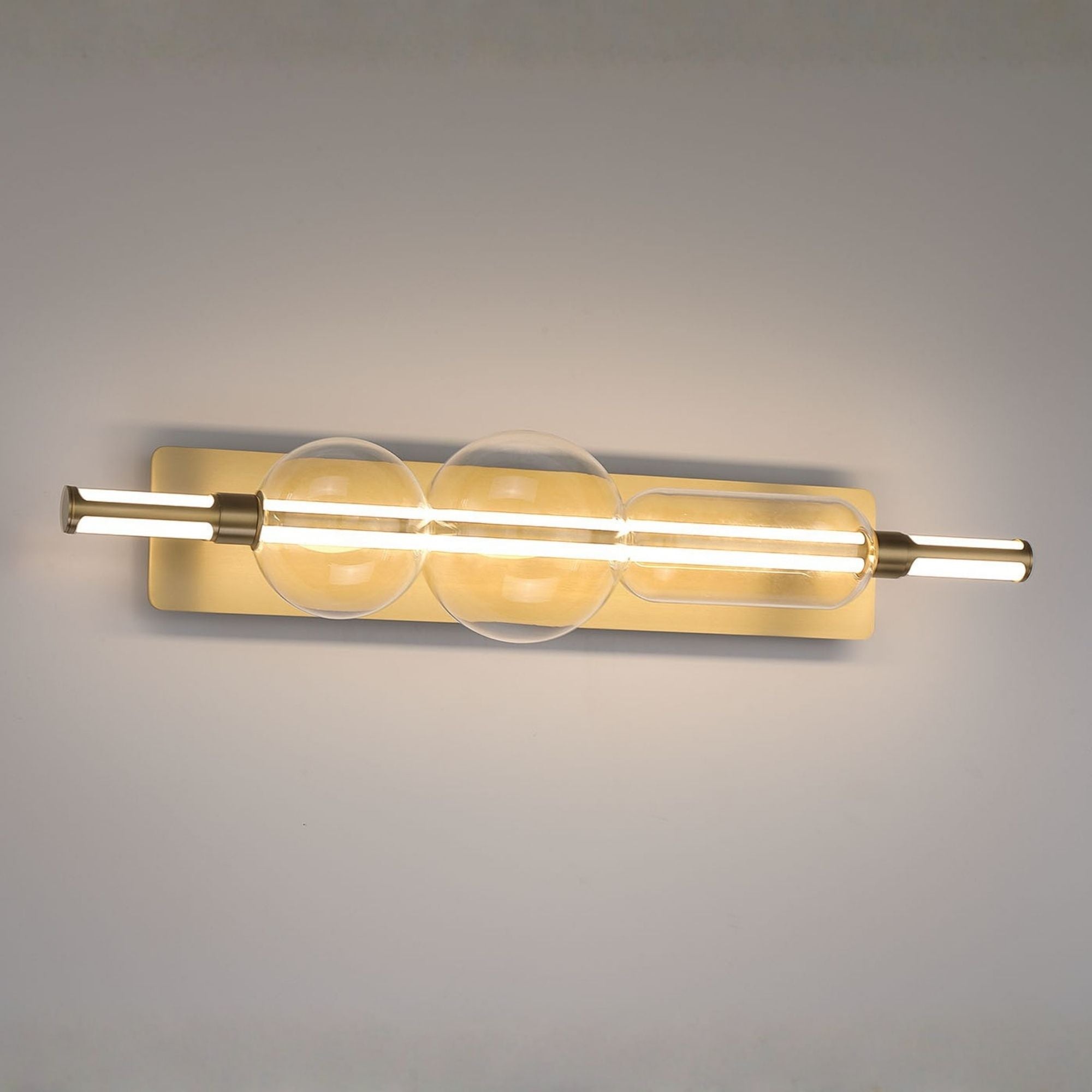 Eurofase Lucent 34 in. Integrated LED 3-CCT Bathroom Vanity Light, Gold