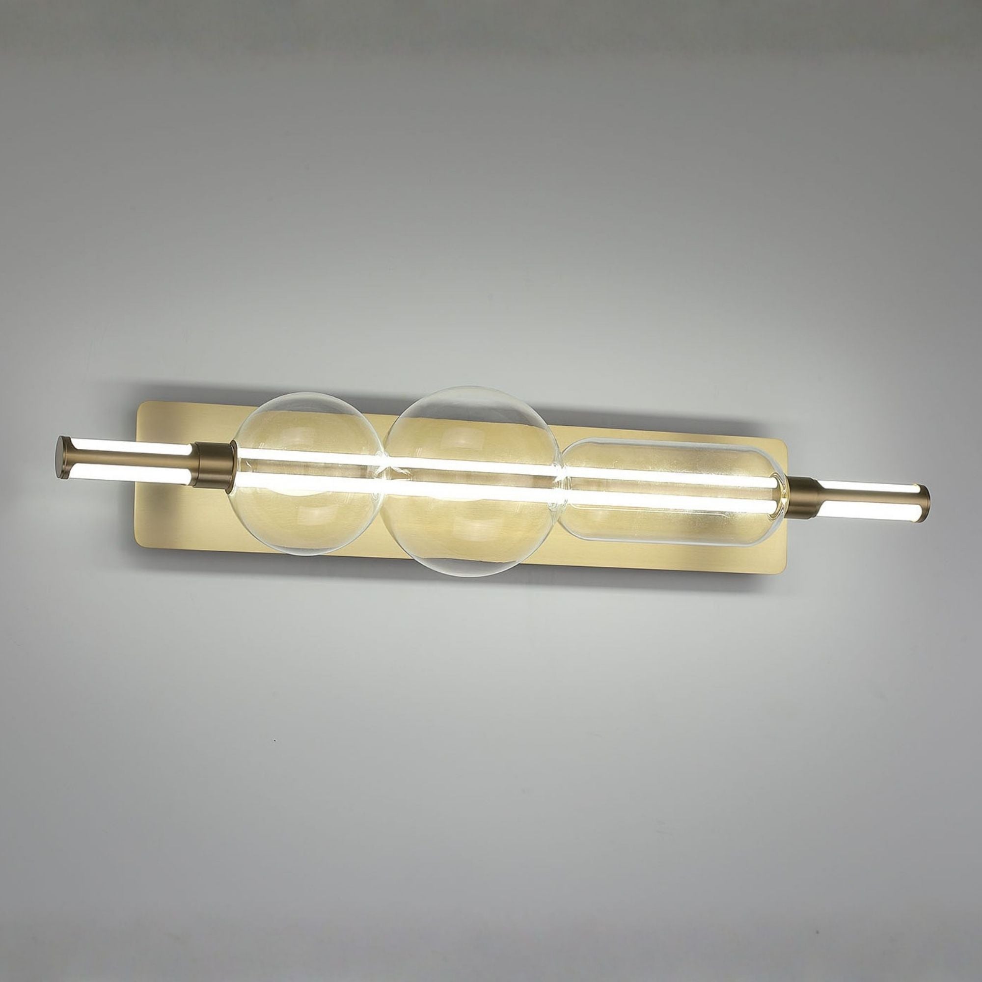 Eurofase Lucent 34 in. Integrated LED 3-CCT Bathroom Vanity Light, Gold
