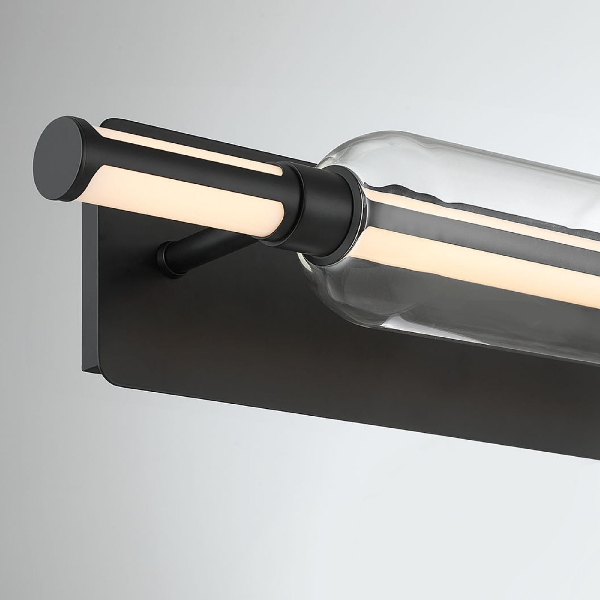 Eurofase Lucent 40 in. Integrated LED 3-CCT Bathroom Vanity Light, Matte Black