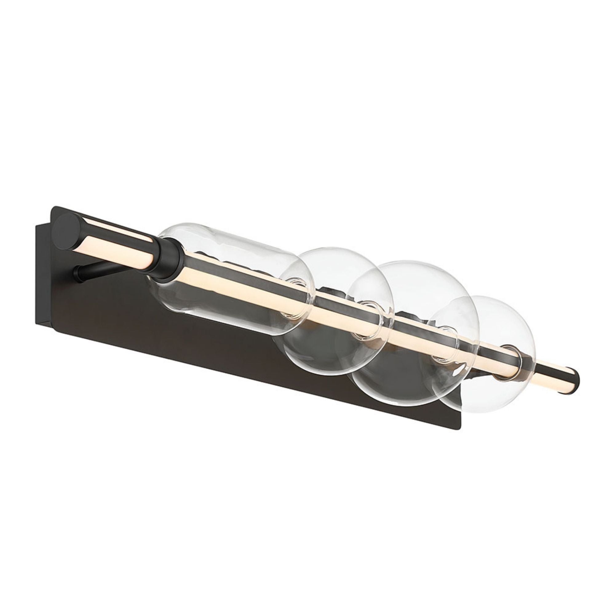 Eurofase Lucent 40 in. Integrated LED 3-CCT Bathroom Vanity Light, Matte Black