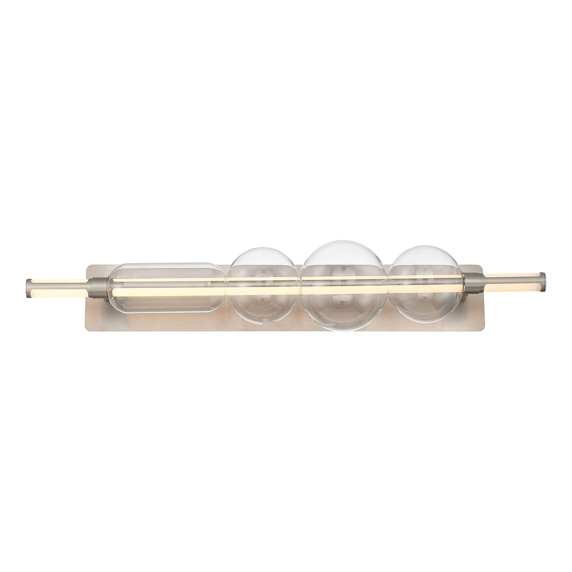 Eurofase Lucent 40 in. Integrated LED 3-CCT Bathroom Vanity Light, Satin Nickel