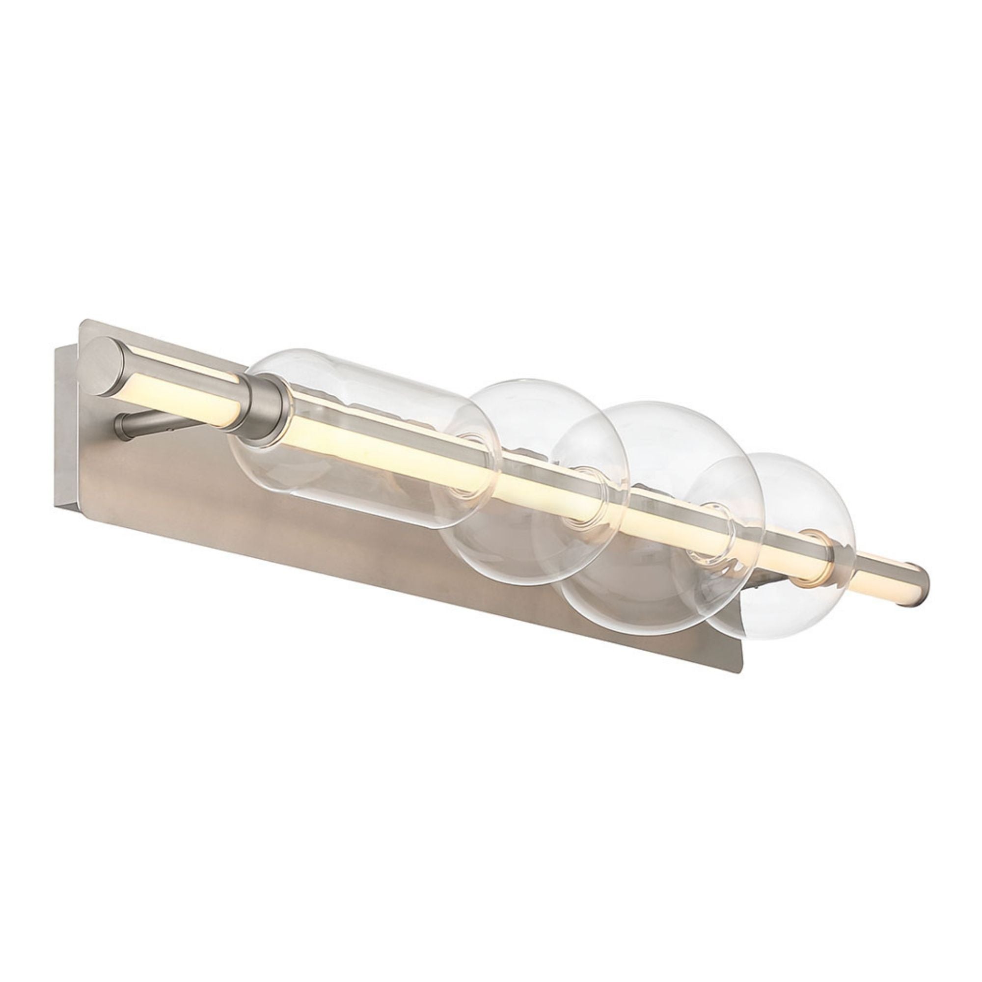 Eurofase Lucent 40 in. Integrated LED 3-CCT Bathroom Vanity Light, Satin Nickel