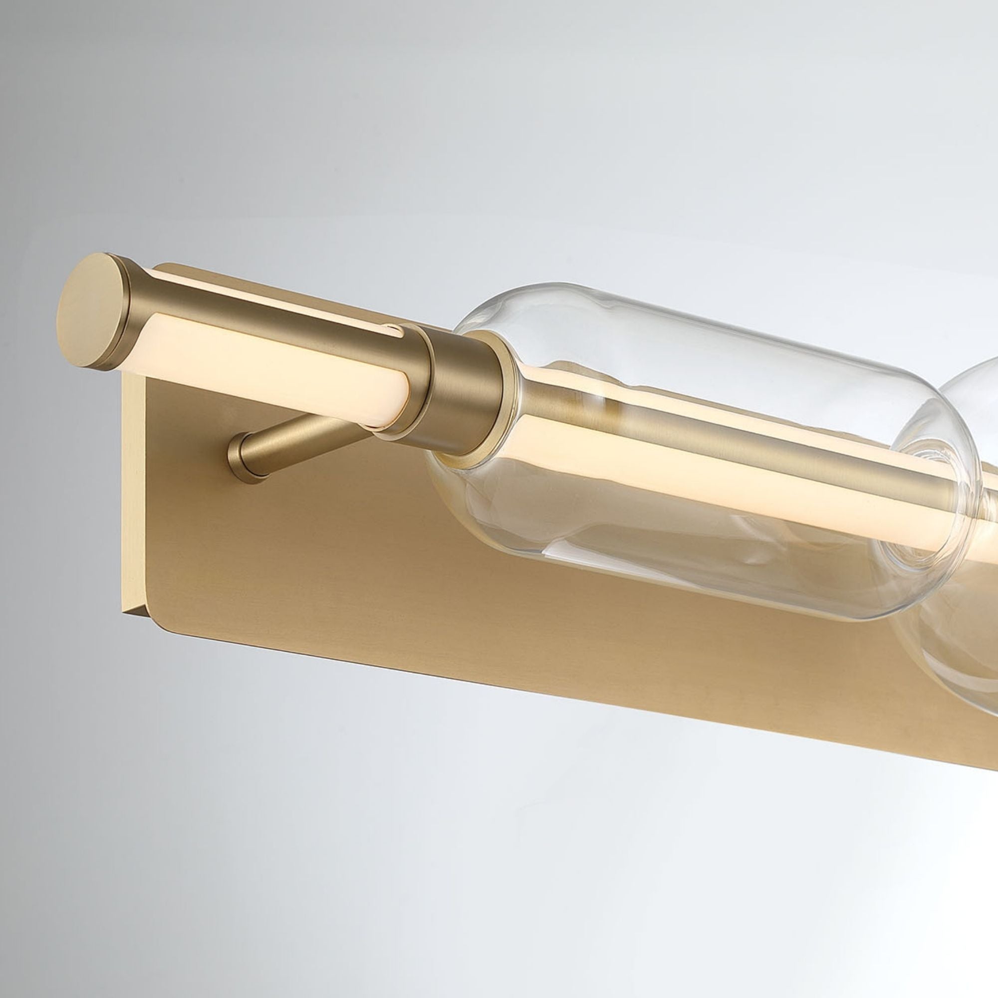 Eurofase Lucent 40 in. Integrated LED 3-CCT Bathroom Vanity Light, Gold