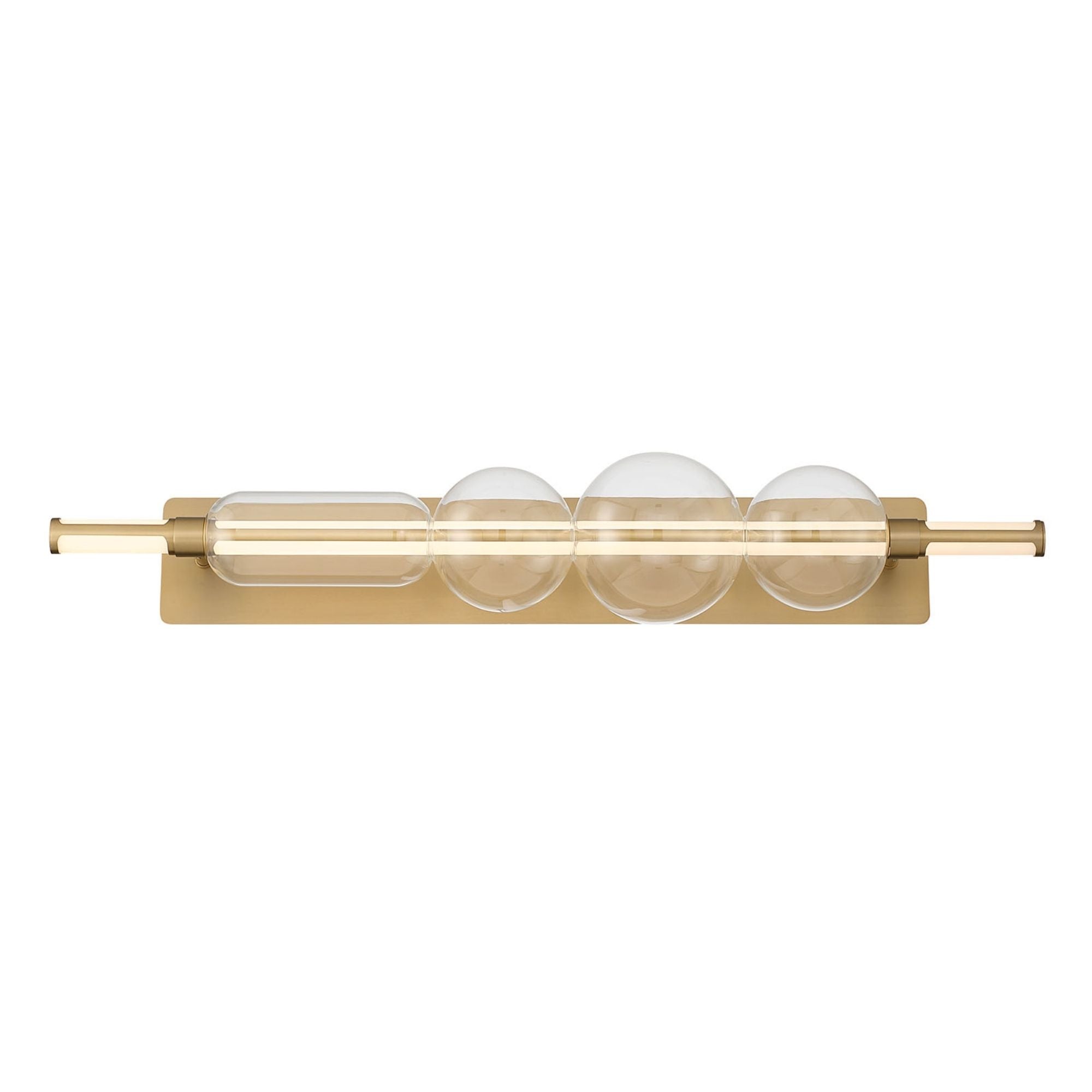 Eurofase Lucent 40 in. Integrated LED 3-CCT Bathroom Vanity Light, Gold