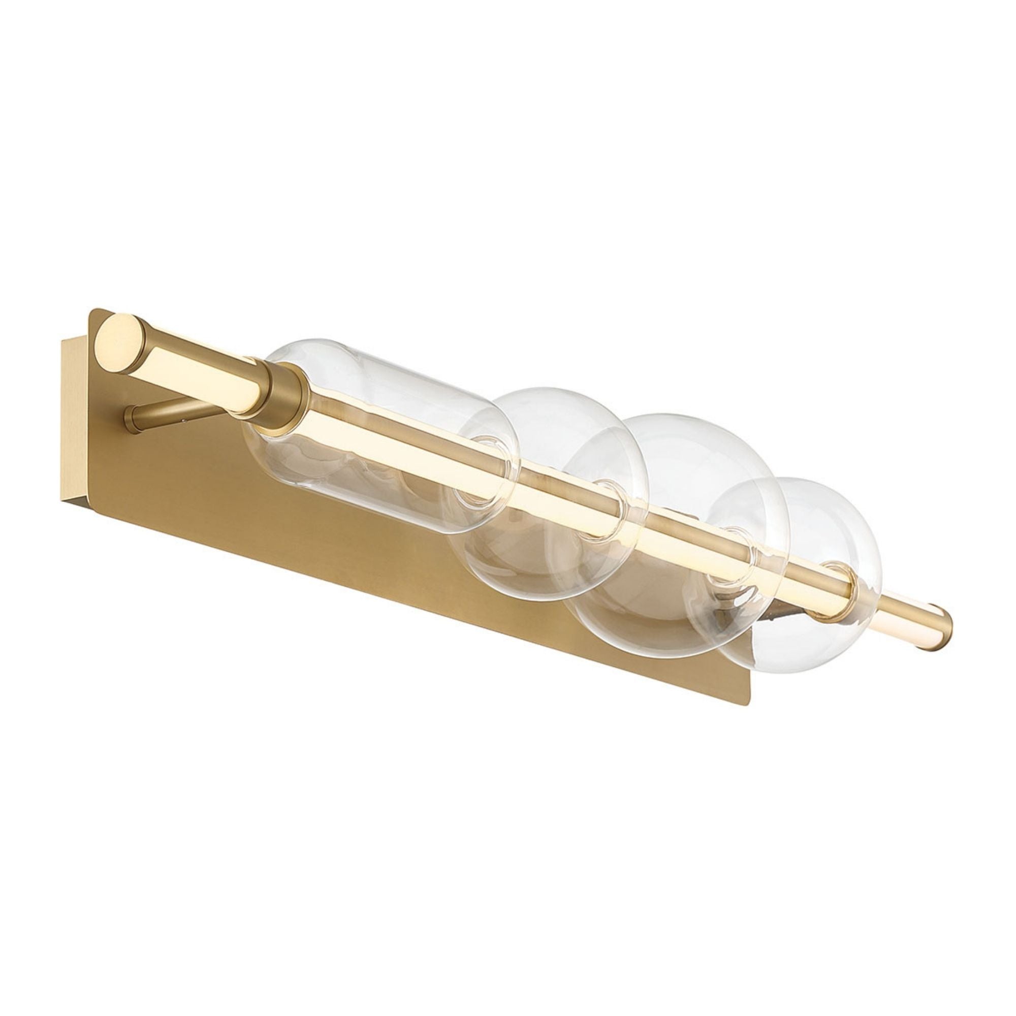 Eurofase Lucent 40 in. Integrated LED 3-CCT Bathroom Vanity Light, Gold