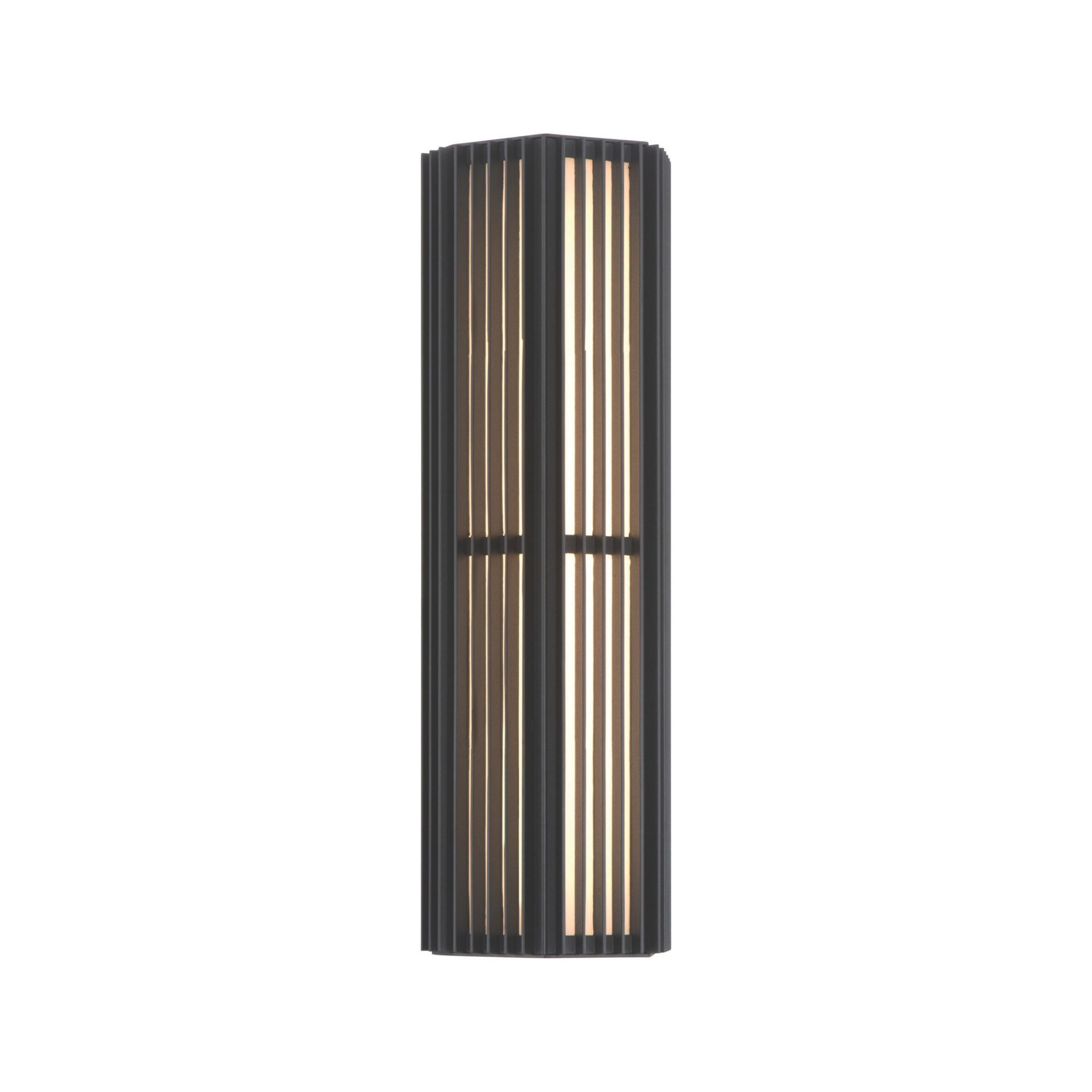 Eurofase Morton 18 in. Outdoor Sconce, Sand Black, Integrated LED