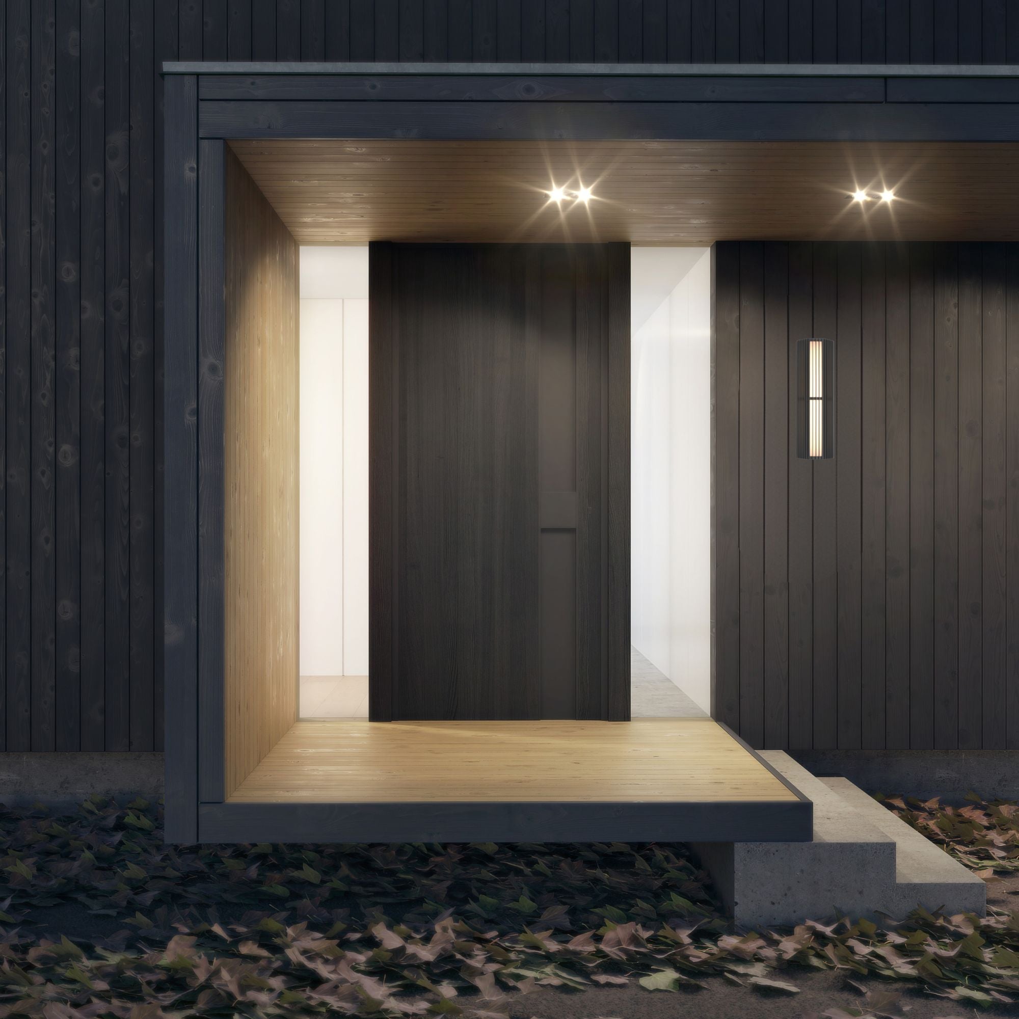 Eurofase Morton 18 in. Outdoor Sconce, Sand Black, Integrated LED