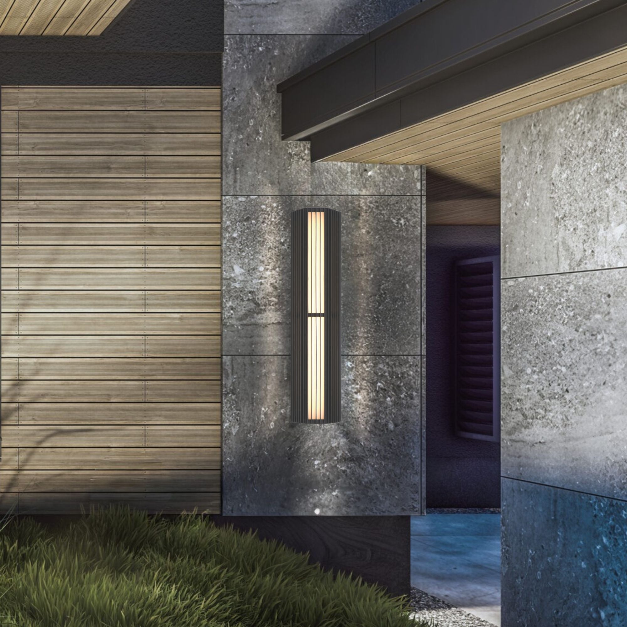 Eurofase Morton 24 in. Outdoor Sconce, Sand Black, Integrated LED