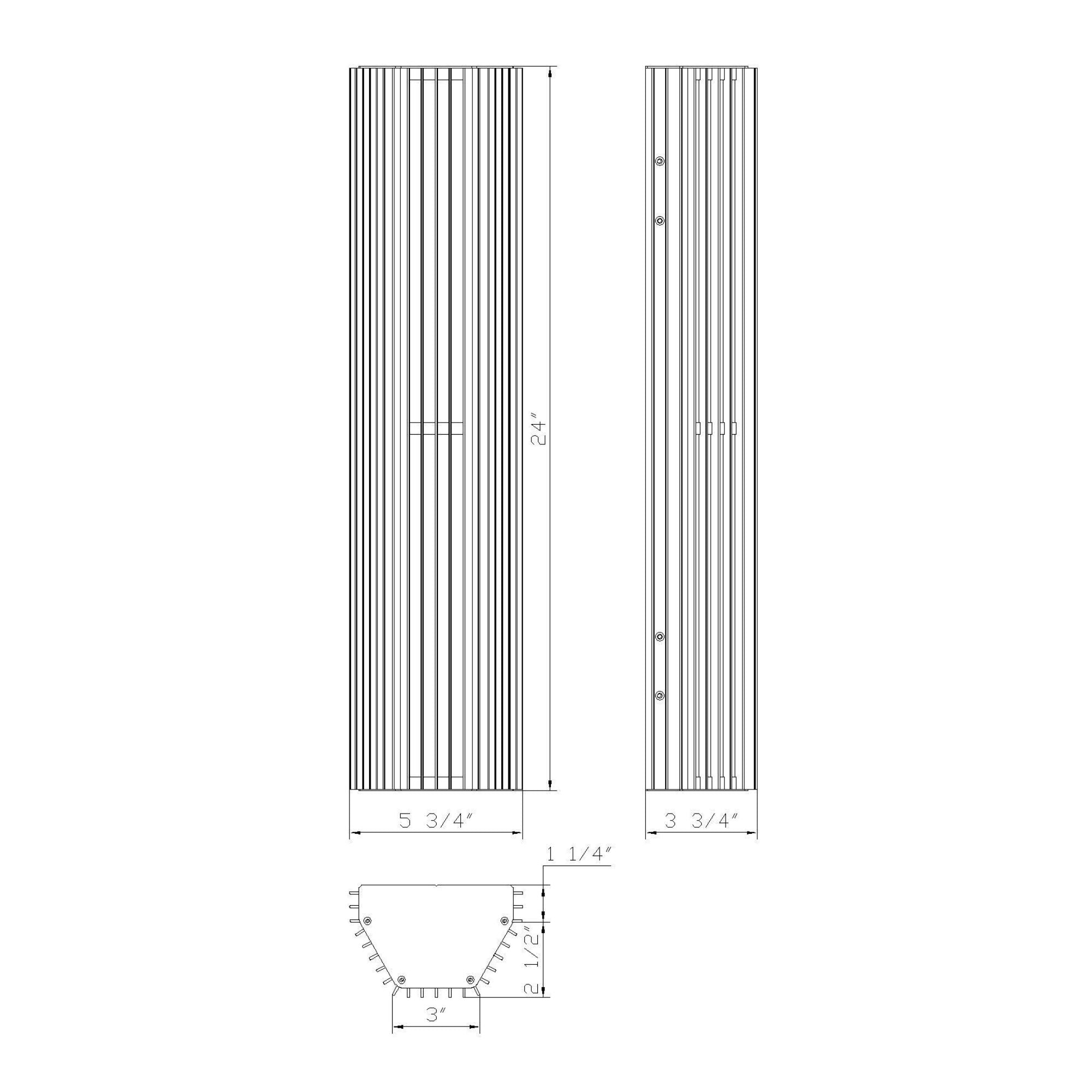 Eurofase Morton 24 in. Outdoor Sconce, Sand Black, Integrated LED