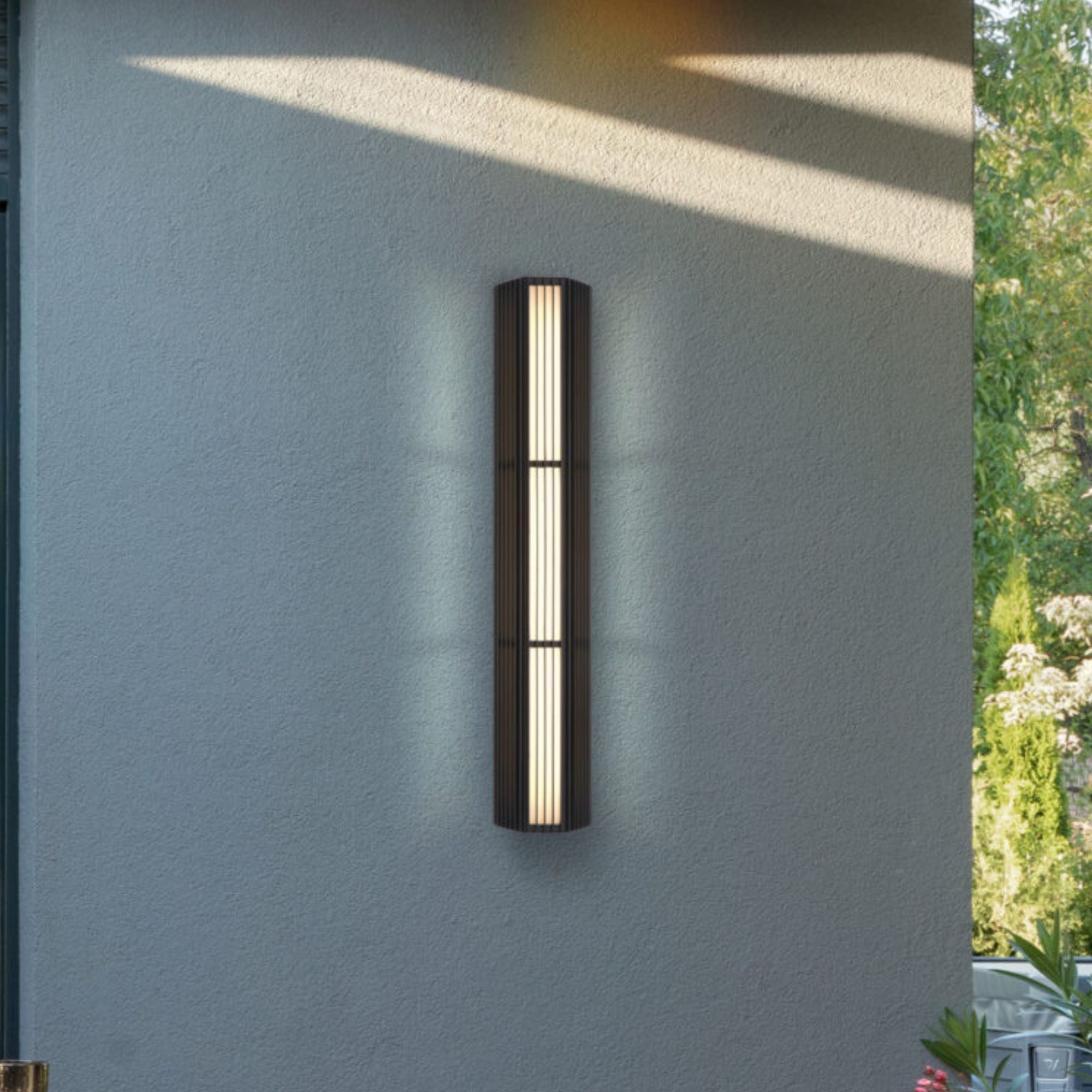 Eurofase Morton 32 in. Outdoor Sconce, Sand Black, Integrated LED
