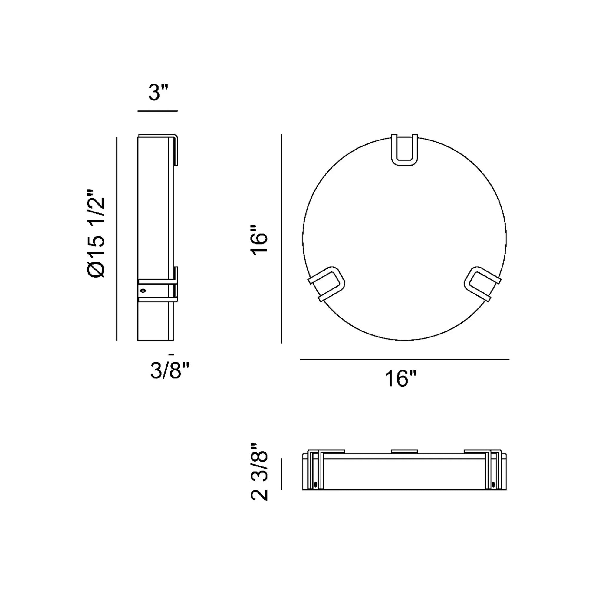 Eurofase Lighting - Noga 16" LED Flush Mount, Gold Finish | Bees Lighting