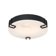 Noga 16" LED Flush Mount, Black Finish