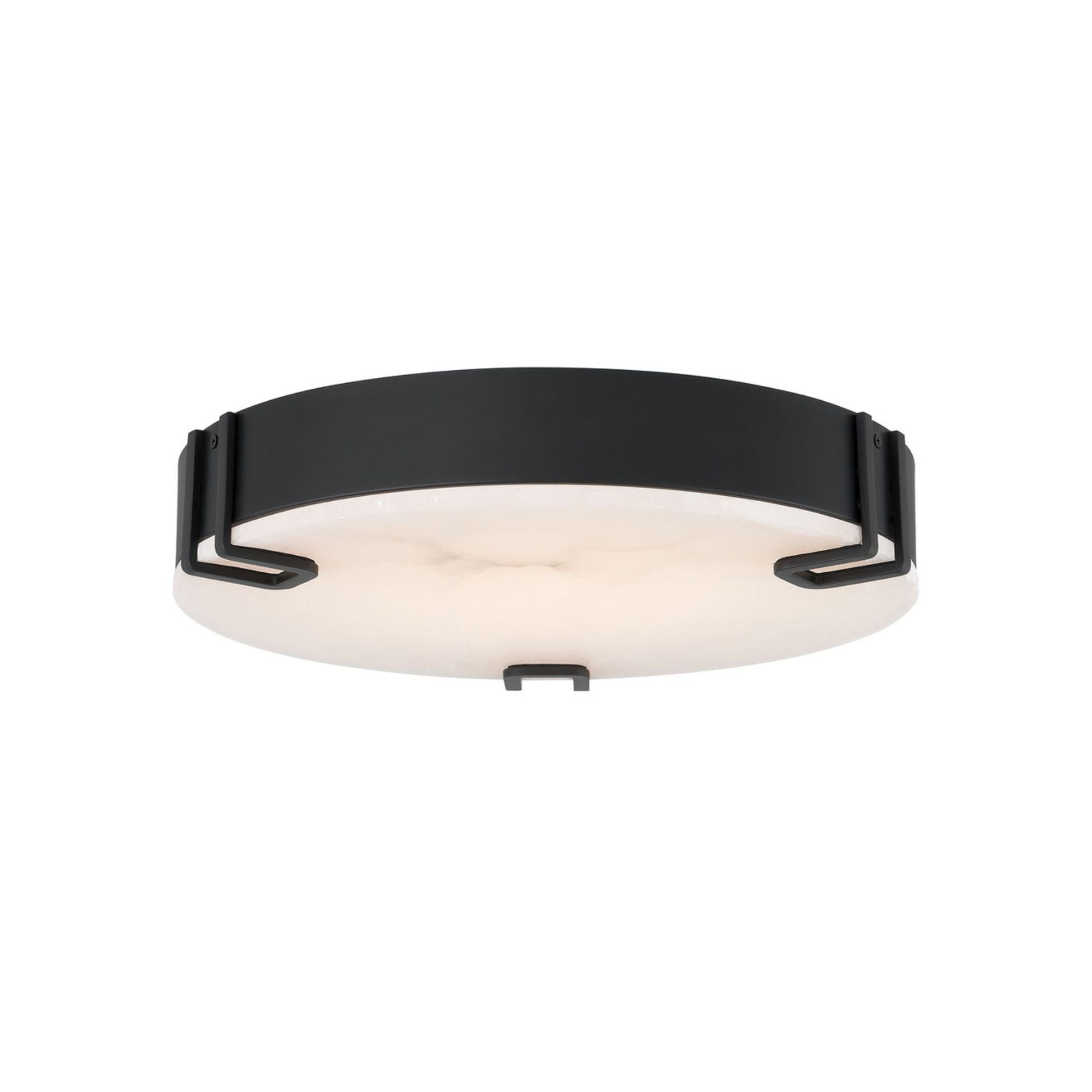 Noga 16" LED Flush Mount, Black Finish