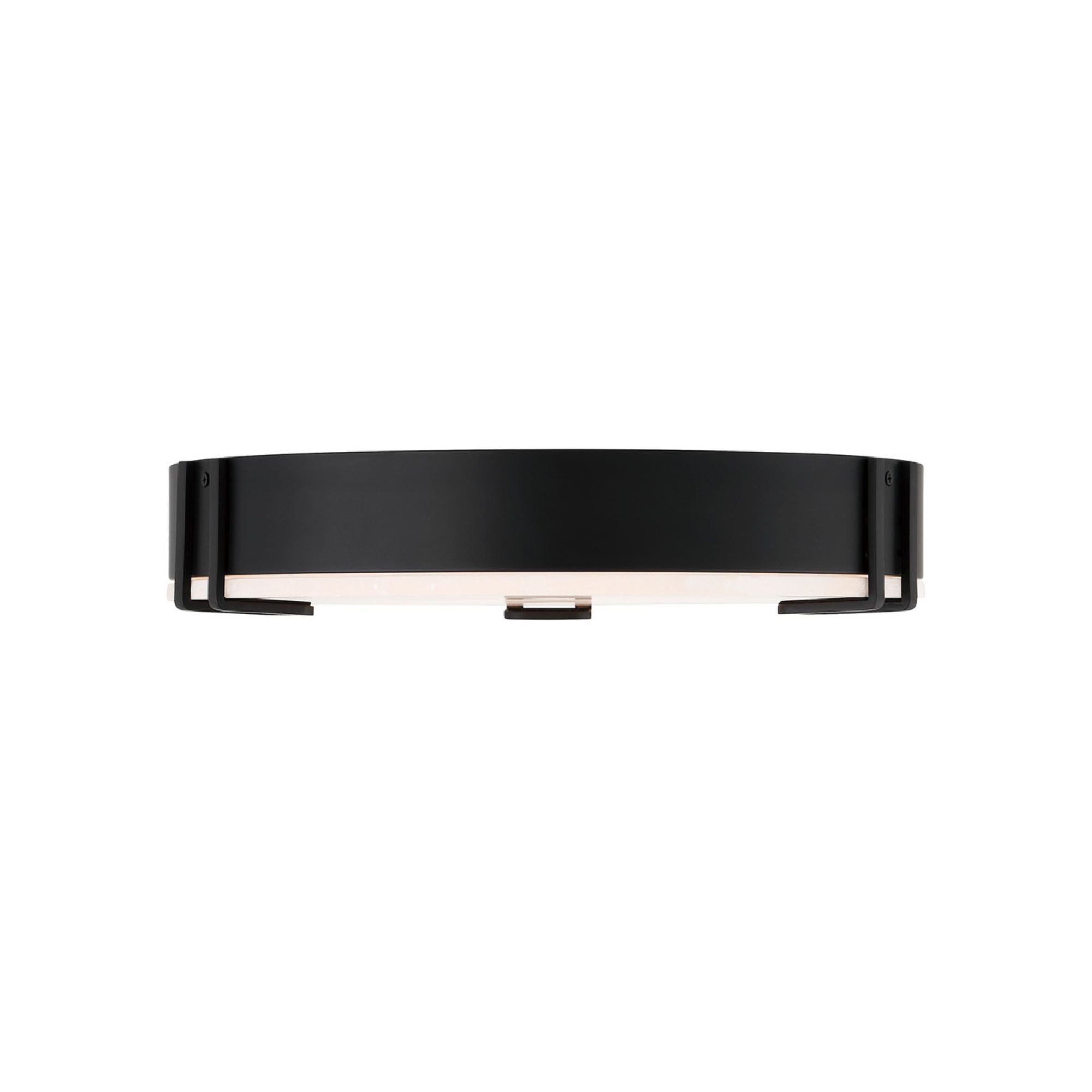 Noga 16" LED Flush Mount, Black Finish
