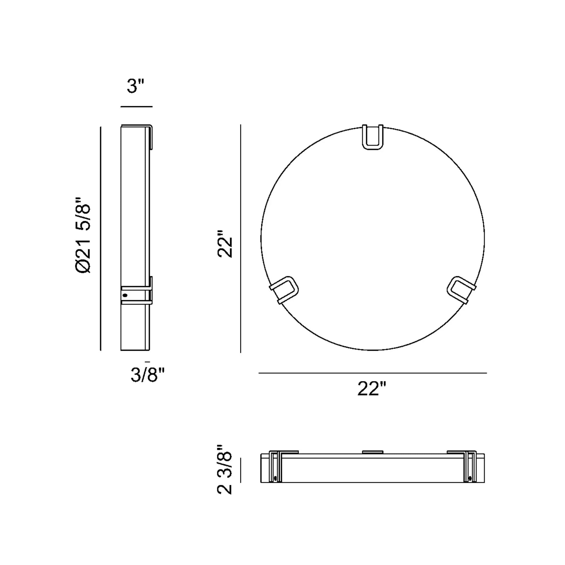 Eurofase Lighting - Noga 22" LED Flush Mount, Gold Finish | Bees Lighting