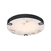 Noga 22" LED Flush Mount, Black Finish