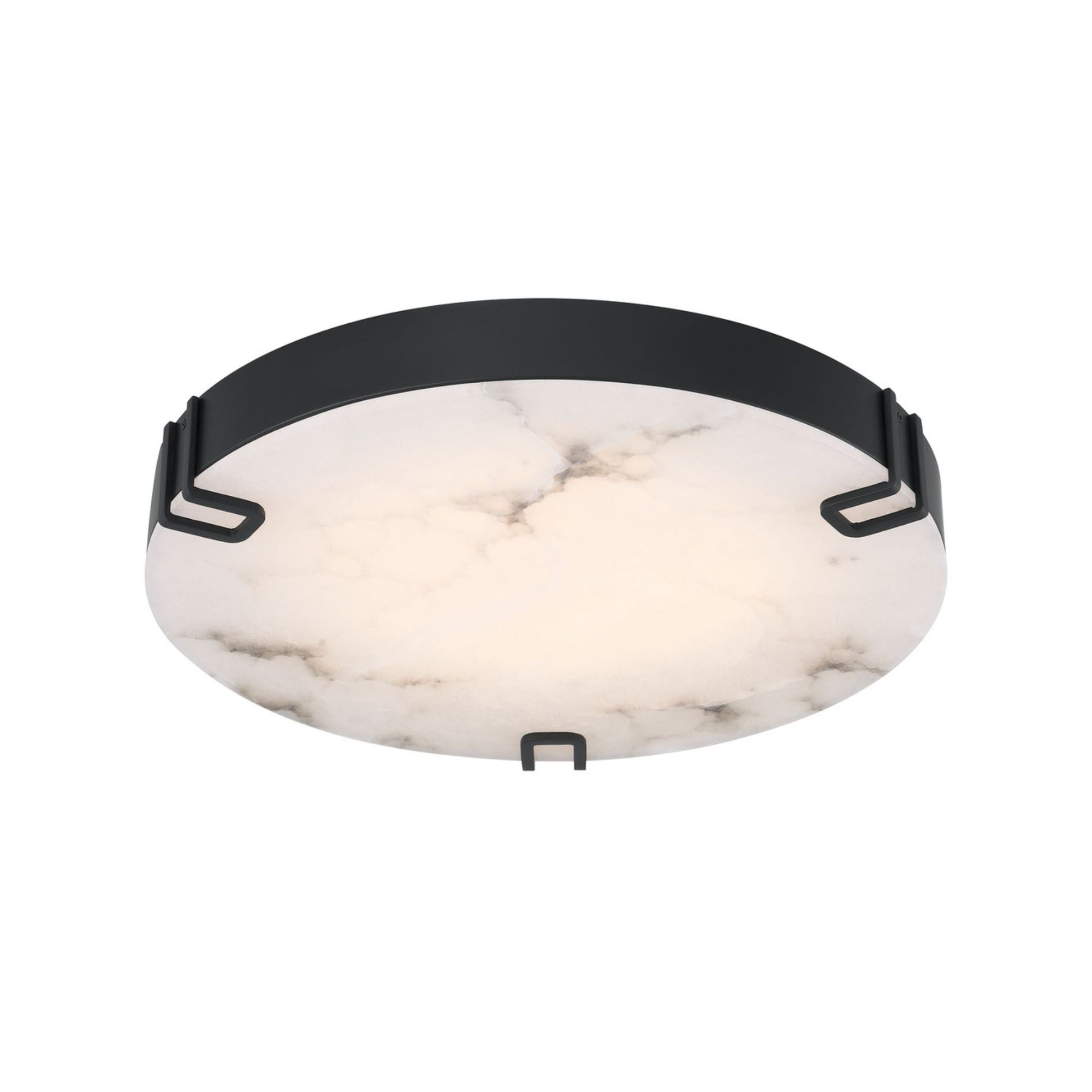 Noga 22" LED Flush Mount, Black Finish