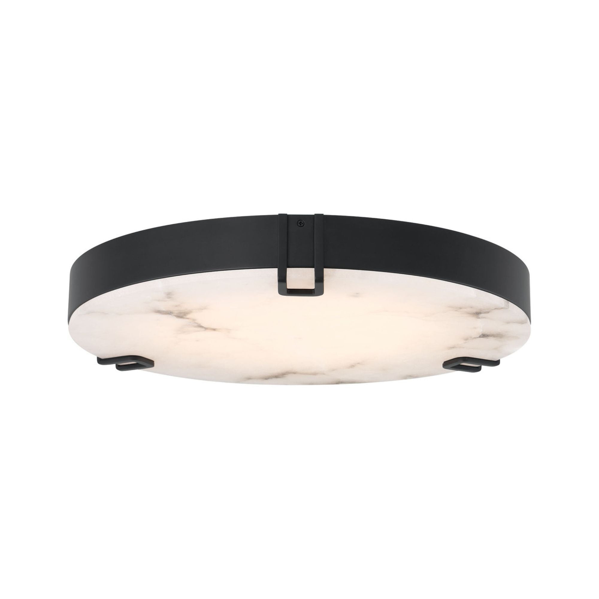 Noga 22" LED Flush Mount, Black Finish