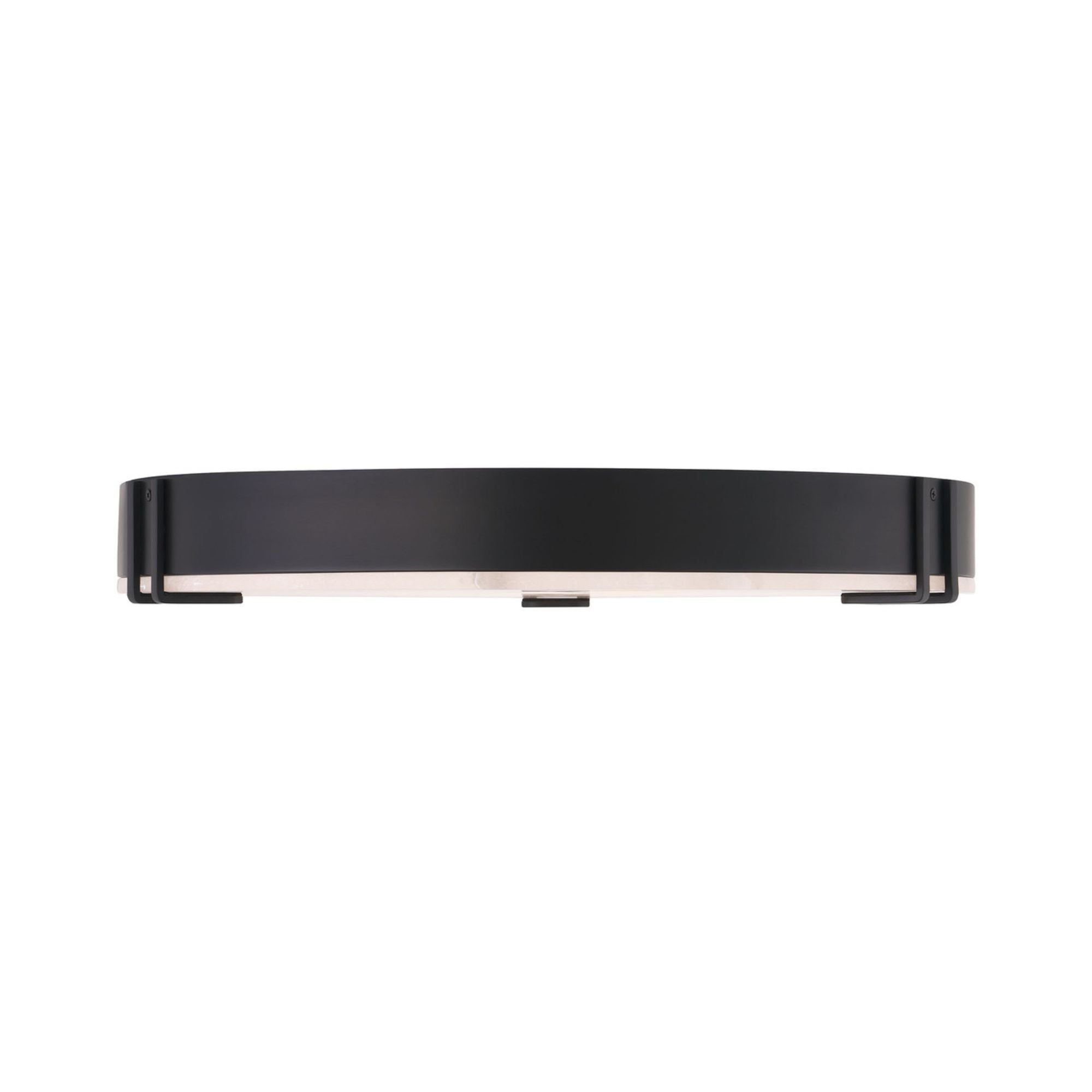 Noga 22" LED Flush Mount, Black Finish