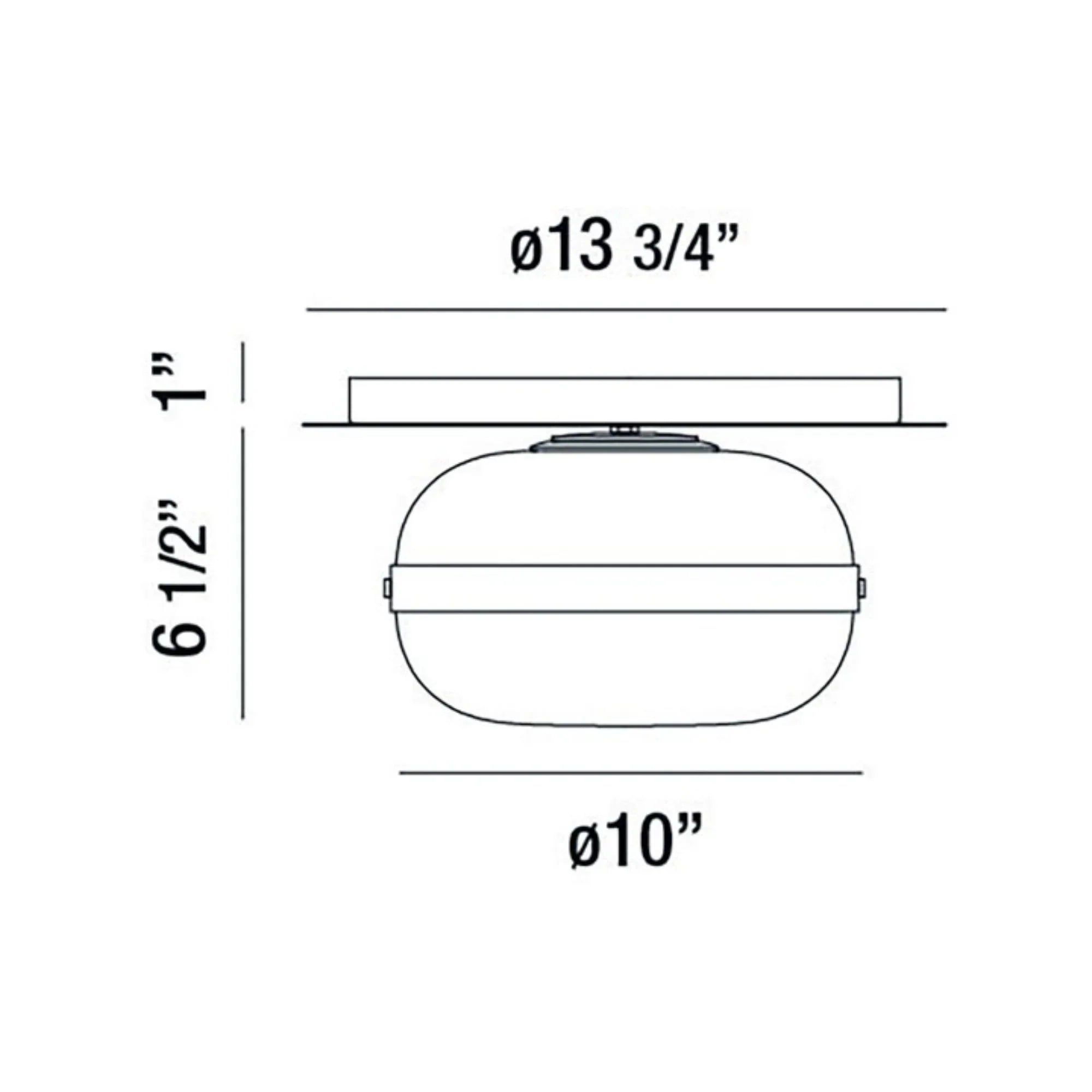 Nottingham 10" LED Flush Mount, Polished Nickel Finish